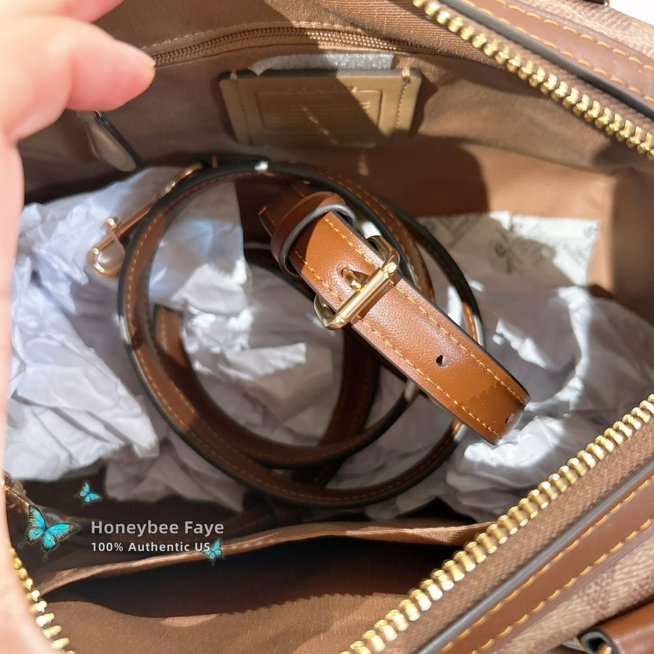 Coach Rowan Satchel Bag In Signature Canvas CV961 Size ONE SIZE - 6 Thumbnail