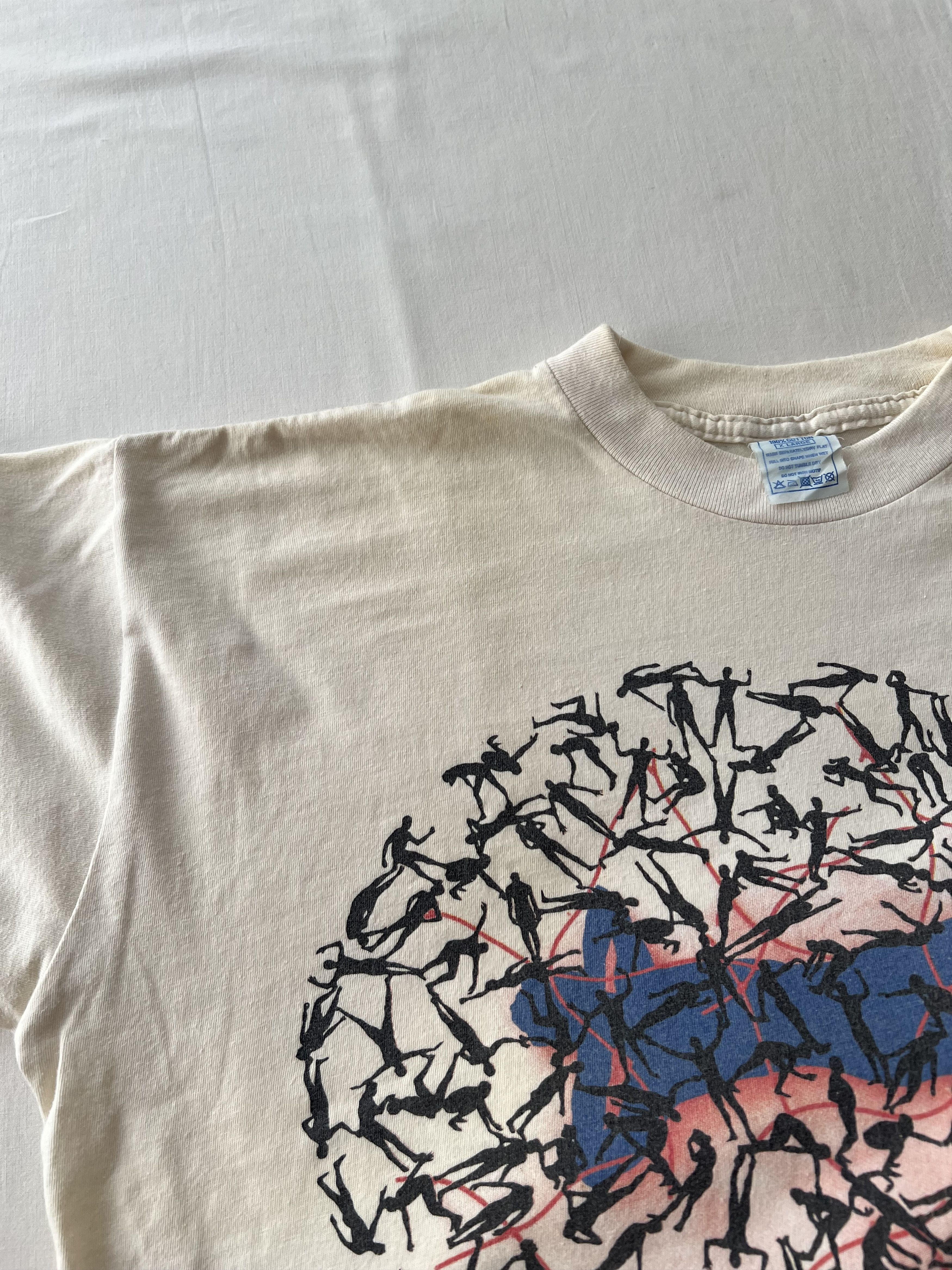Band Tees Vintage 1992 Peter Gabriel Blood of Eden Art White T-shirt Size US XL / EU 56 / 4 - 8 Thumbnail