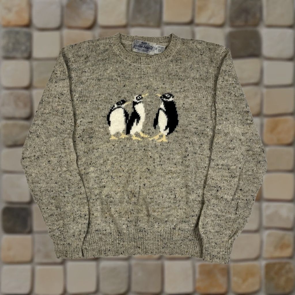 Vintage Vintage Susan Bristol Sweater Women - Size Medium - 38 - Penguins Wool Angora - Tight Knit Size M / US 6-8 / IT 42-44 - 1 Thumbnail