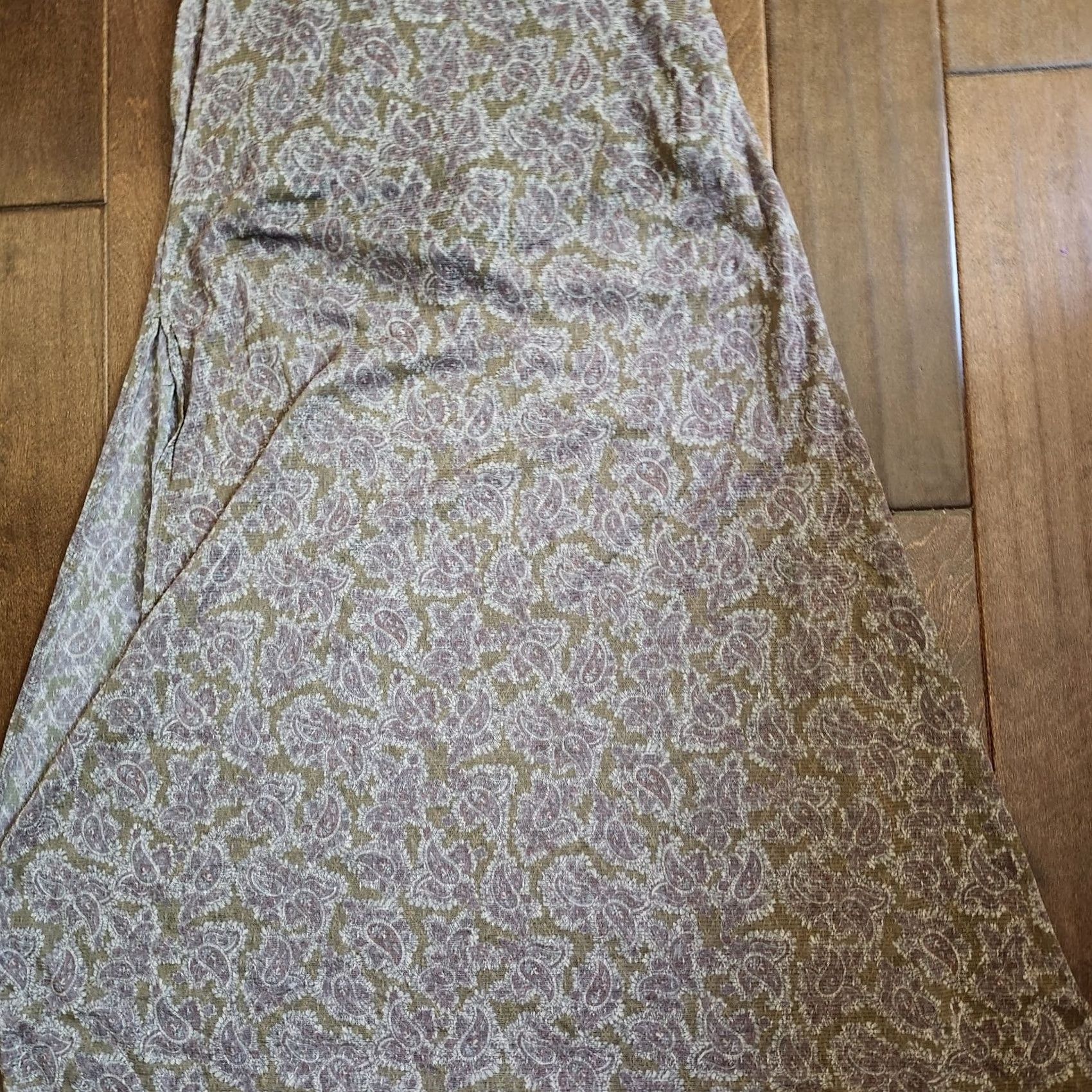 Vintage Mimi Chica Skirt Maxi Women's Brown Floral Slit Size M Size 32" / US 10 / IT 46 - 4 Thumbnail