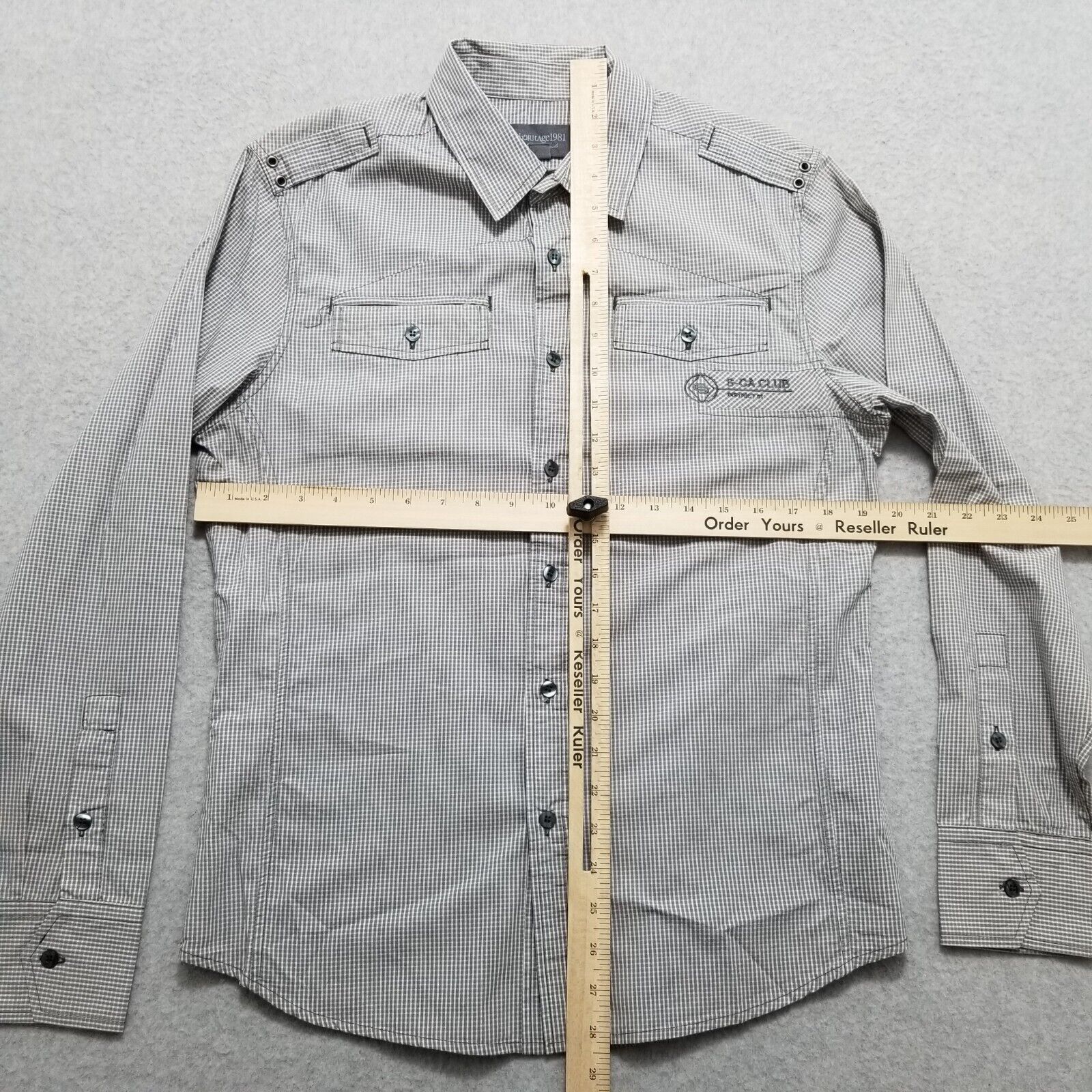 Heritage1981 Heritage 1981 Shirt Mens Medium Check Button Up Long Sleeve Size US M / EU 48-50 / 2 - 7 Thumbnail