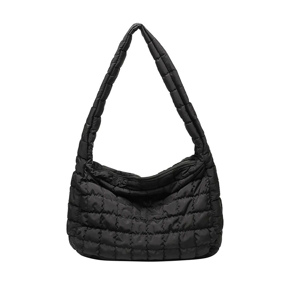 Japanese Brand × Vintage Quilted puffer cream shoulder tote bag Size ONE SIZE - 4 Thumbnail