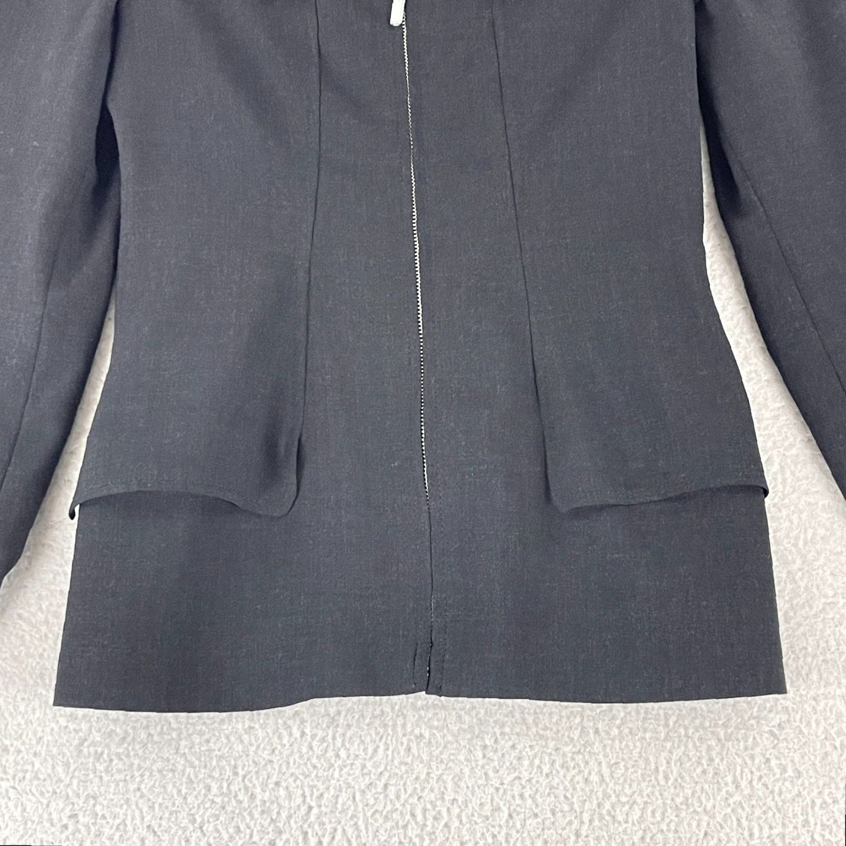 Bebe Bebe Gray Zip Up Wool Blend Jacket Womens Size 4 Long Sleeve Made in Italy Vintage Size S / US 4 / IT 40 - 5 Thumbnail