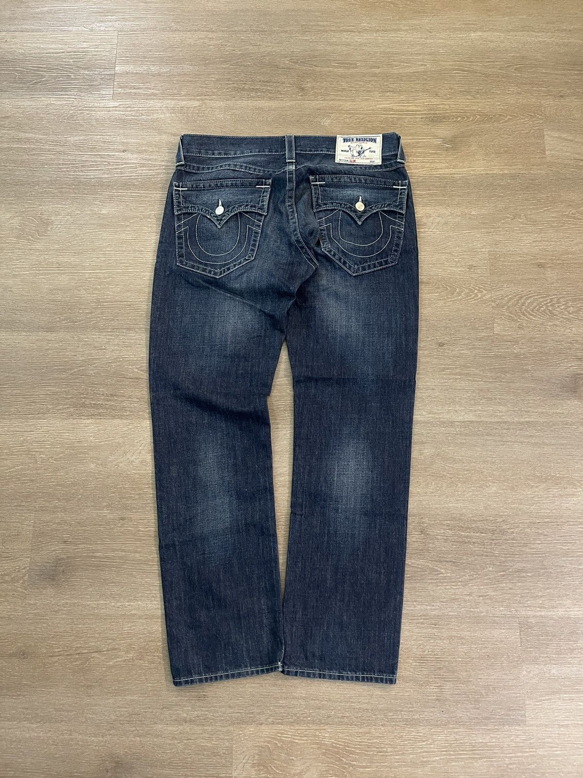 True Religion × Vintage VINTAGE TRUE RELIGION SLIM FIT THICK STITCH DENIM JEANS Size US 38 / EU 54 - 2 Thumbnail