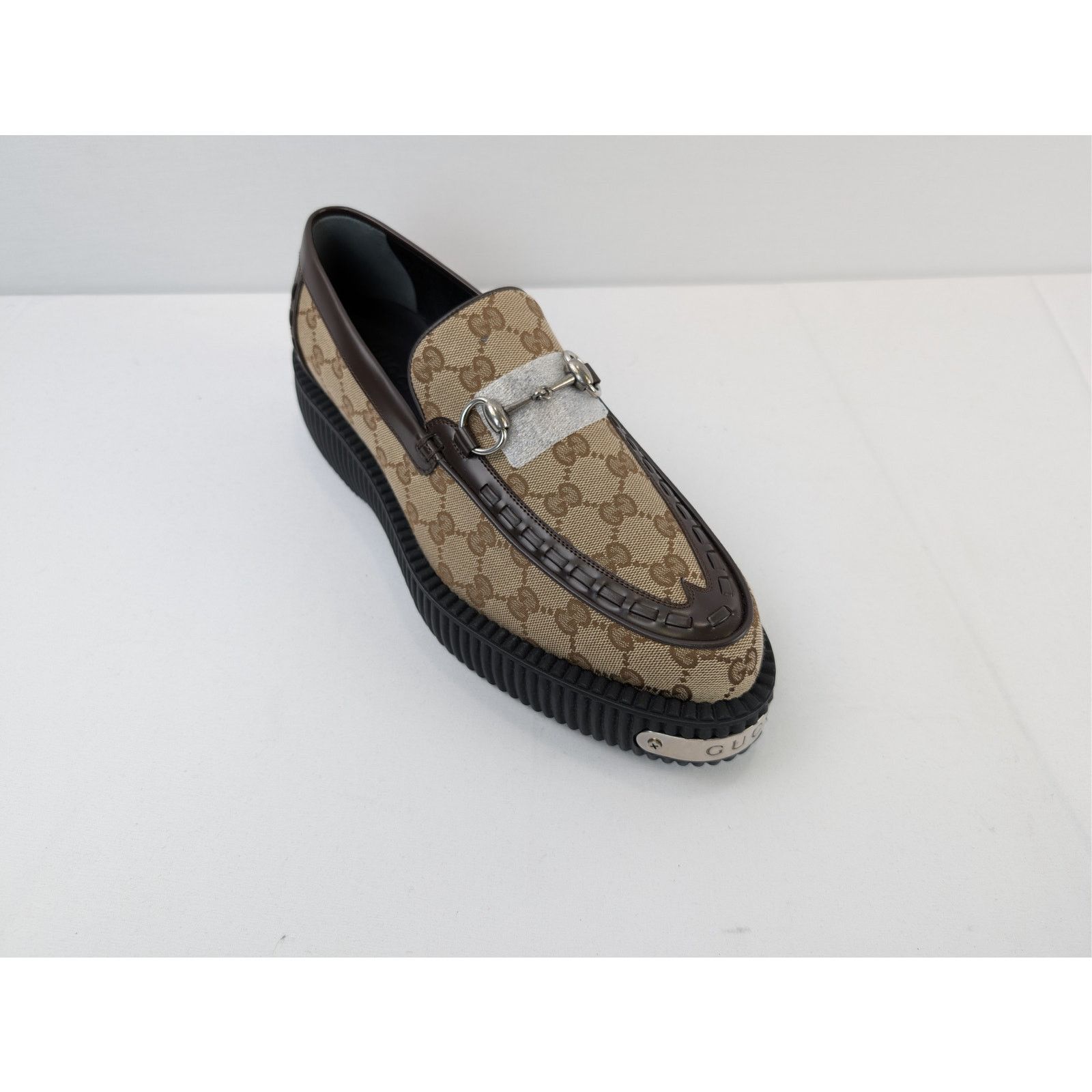 Gucci o1rshd1 GG canvas Moccasin Fabric Creeper Loafers Boots Size US 11 / EU 44 - 3 Thumbnail