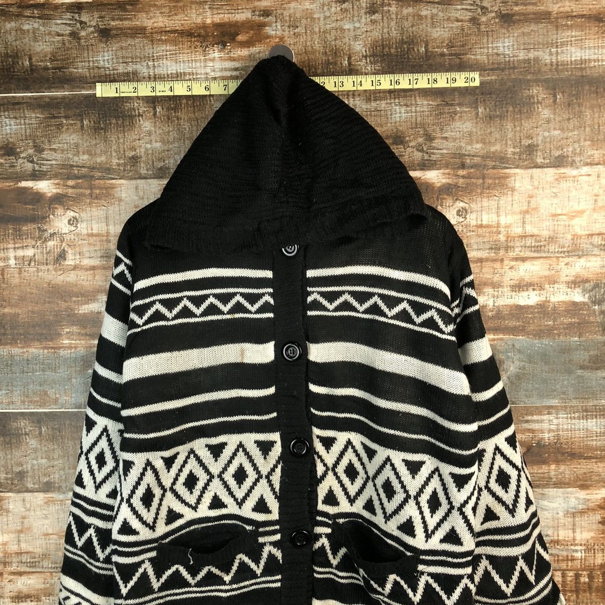 Homespun Knitwear × Japanese Brand Putietal art Black Hoodie Knitwear #A1260 Size US L / EU 52-54 / 3 - 2 Thumbnail