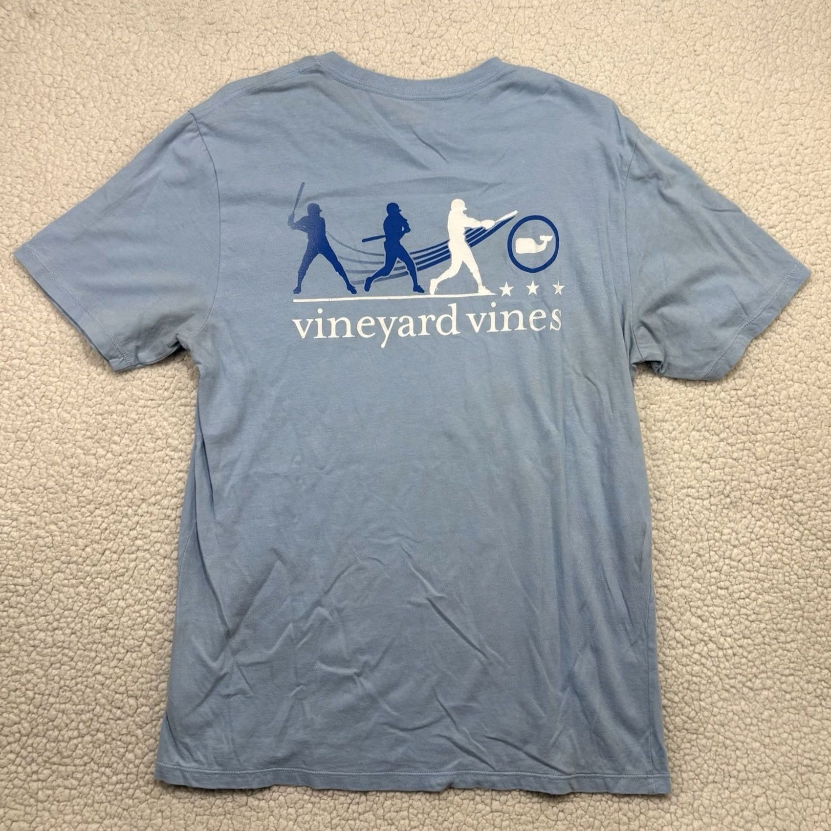 Vineyard Vines Vineyard Vines T-Shirt Blue Baseball Pocket Short Sleeve Men’s M Whale Tee Size US M / EU 48-50 / 2 - 7 Thumbnail