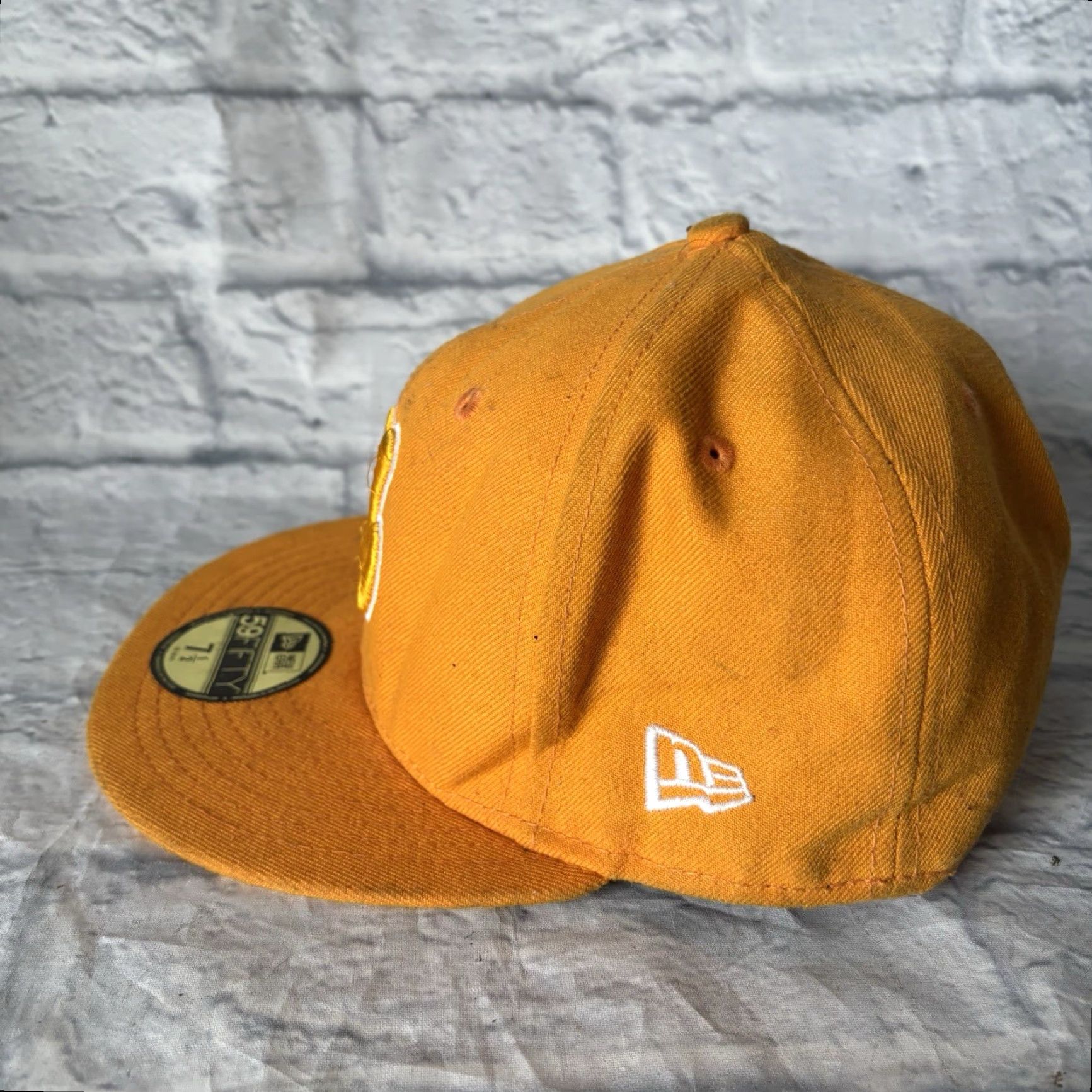 New Era Montreal Expos Hat 59Fifty New Era Fitted Cap Orange Yellow Size 7 1/2 Baseball Cap Men Vintage: No Size ONE SIZE - 4 Thumbnail