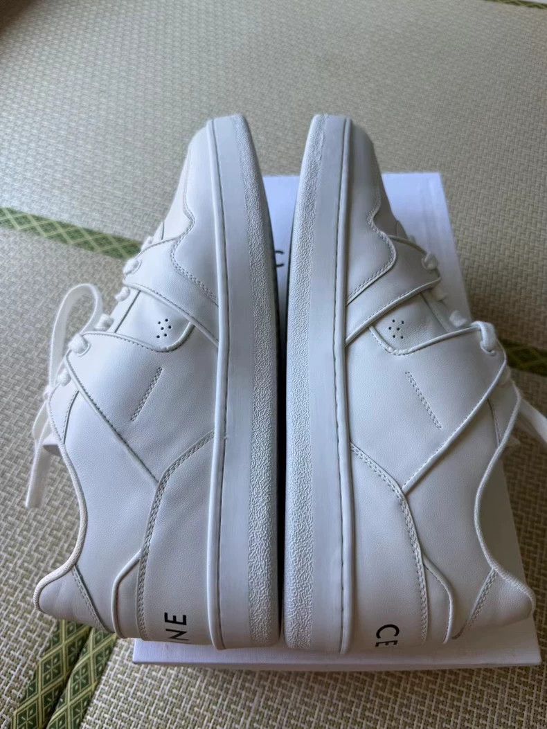 Celine CELINE Letter LOGO small white shoes Size US 12 / EU 45 - 6 Thumbnail
