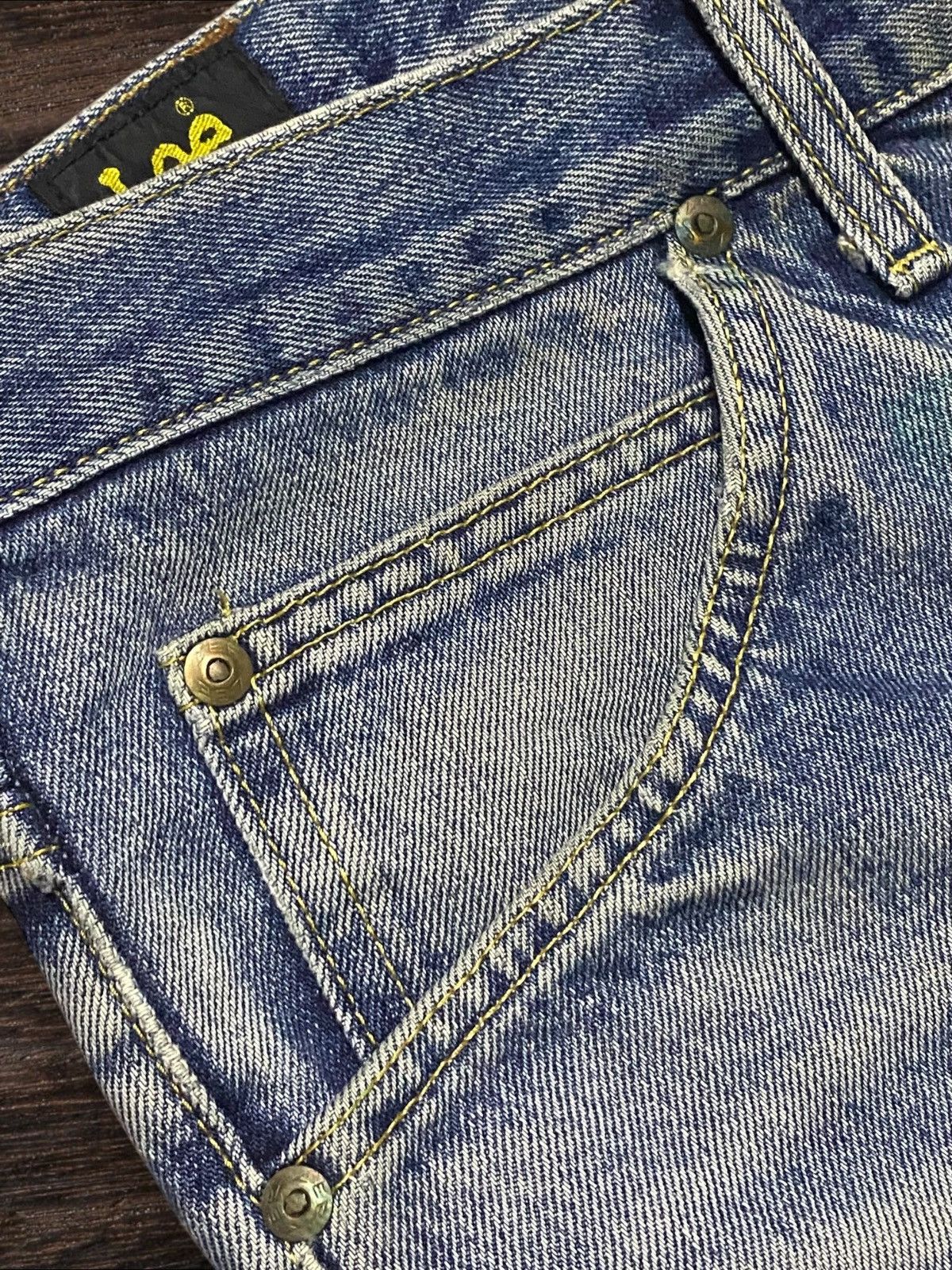 Lee × Vivienne Westwood Vintage Lee Riders Faded Wash Distressed Baggy Jeans Size US 34 / EU 50 - 8 Thumbnail