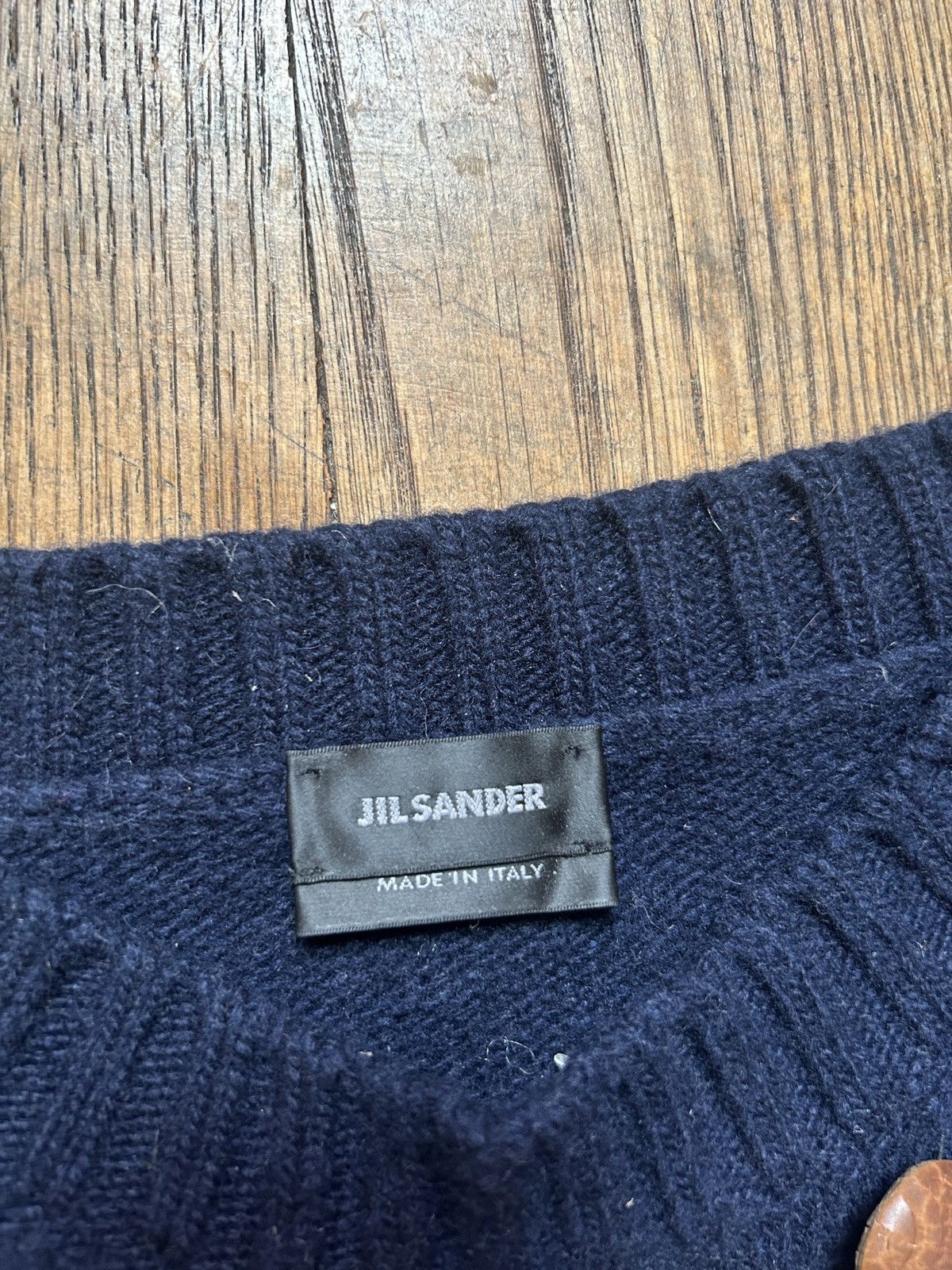 Jil Sander FW13 Sweater Vest with Button and Cork necklace Size US L / EU 52-54 / 3 - 4 Thumbnail