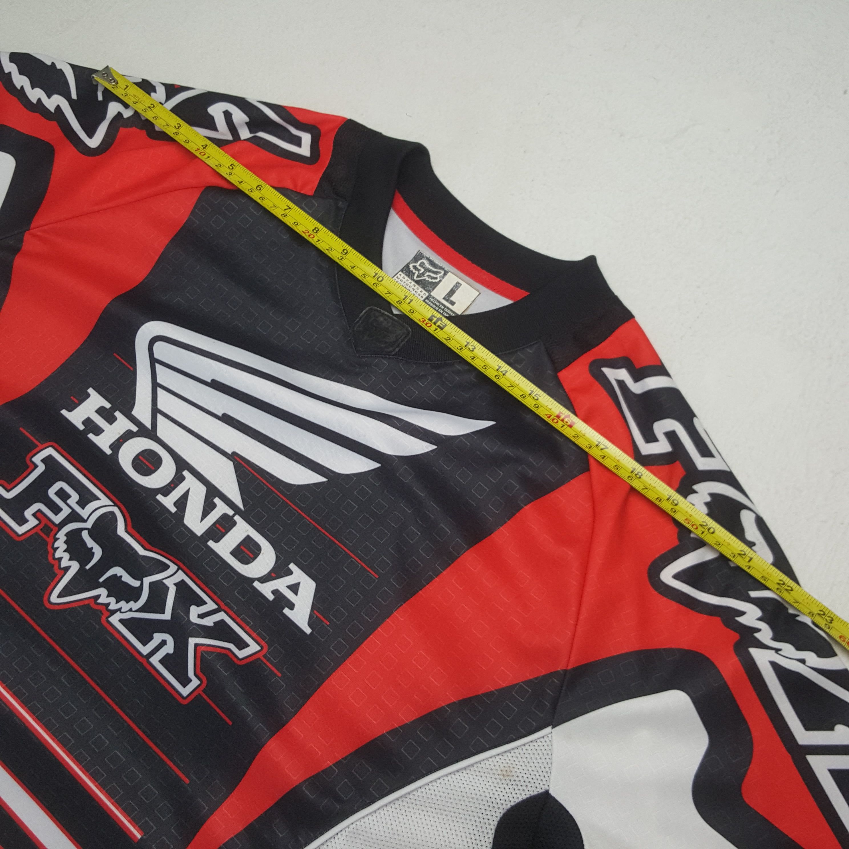 Fox Racing Vintage Honda Fox Racing Motocross Jersey Sport Tshirt Size US XL / EU 56 / 4 - 5 Thumbnail