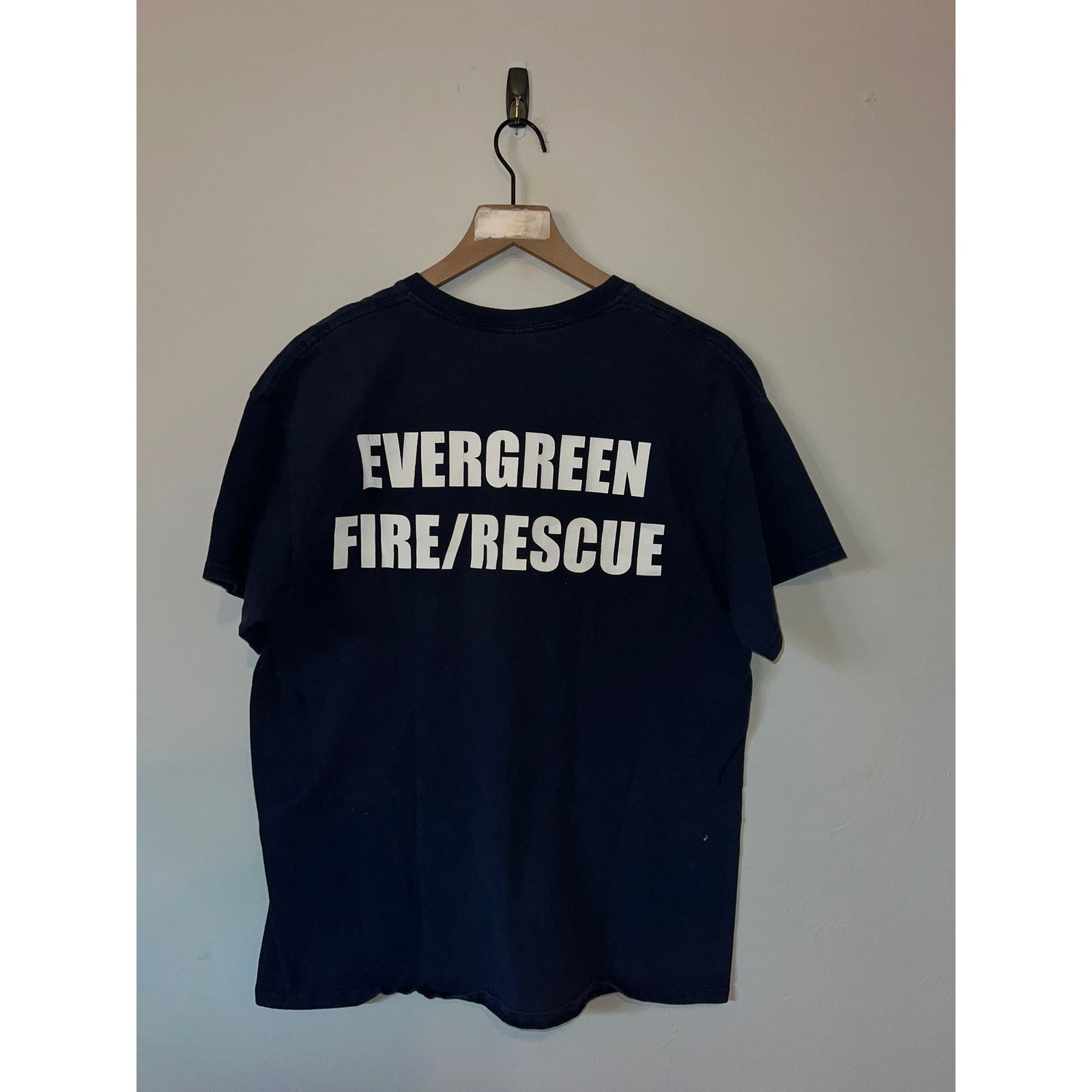 Gildan Vintage Evergreen Shirt Fire Rescue Fire Fighter Blue Tee L Size US L / EU 52-54 / 3 - 5 Thumbnail