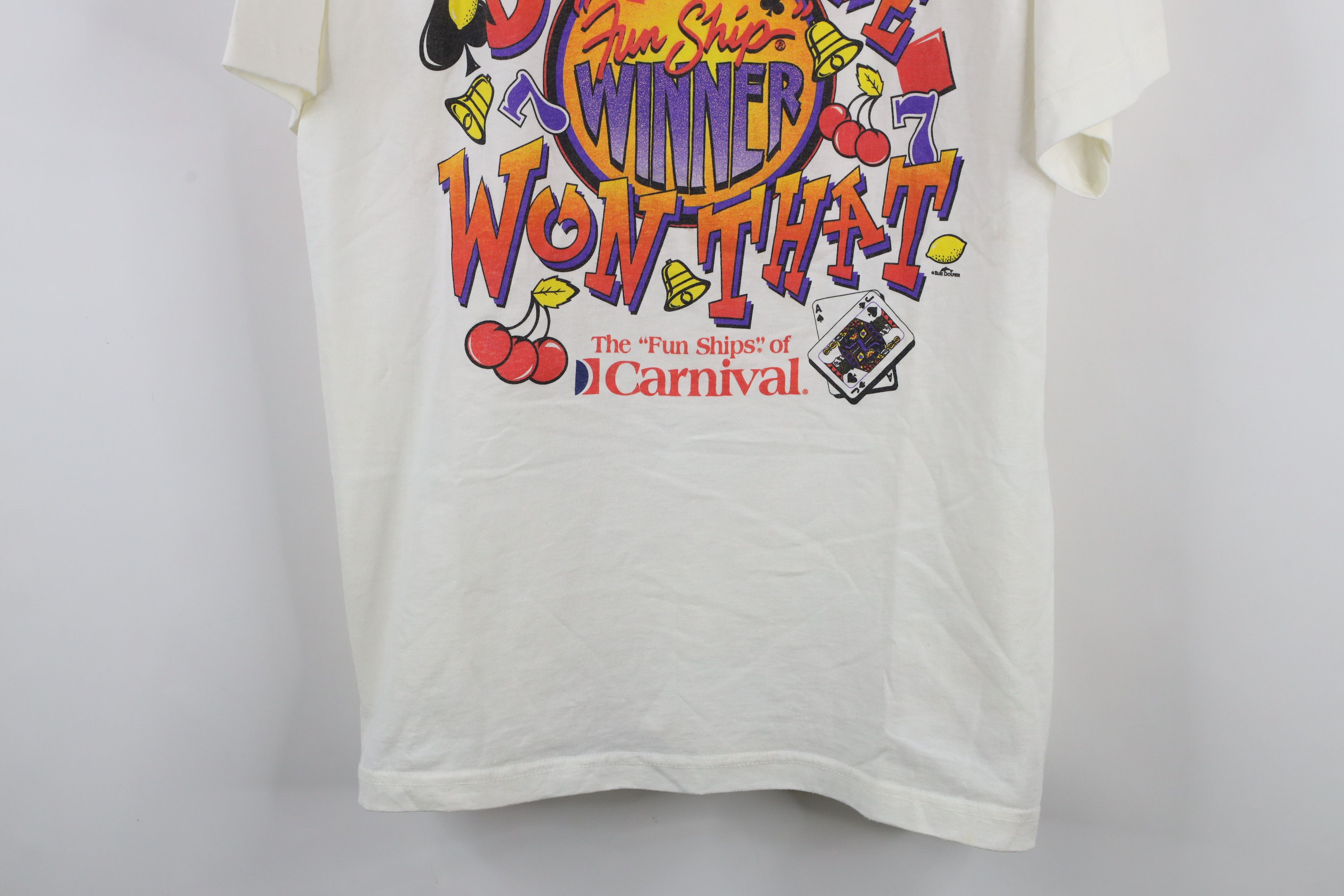 Vintage Vintage 90s Streetwear Cruise Fun Ship Gambling T-Shirt Size L / US 10 / IT 46 - 3 Thumbnail