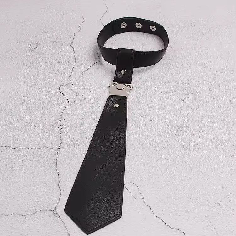 Japanese Brand × Leather Fashion faux leather tie aesthetic Size ONE SIZE - 2 Thumbnail