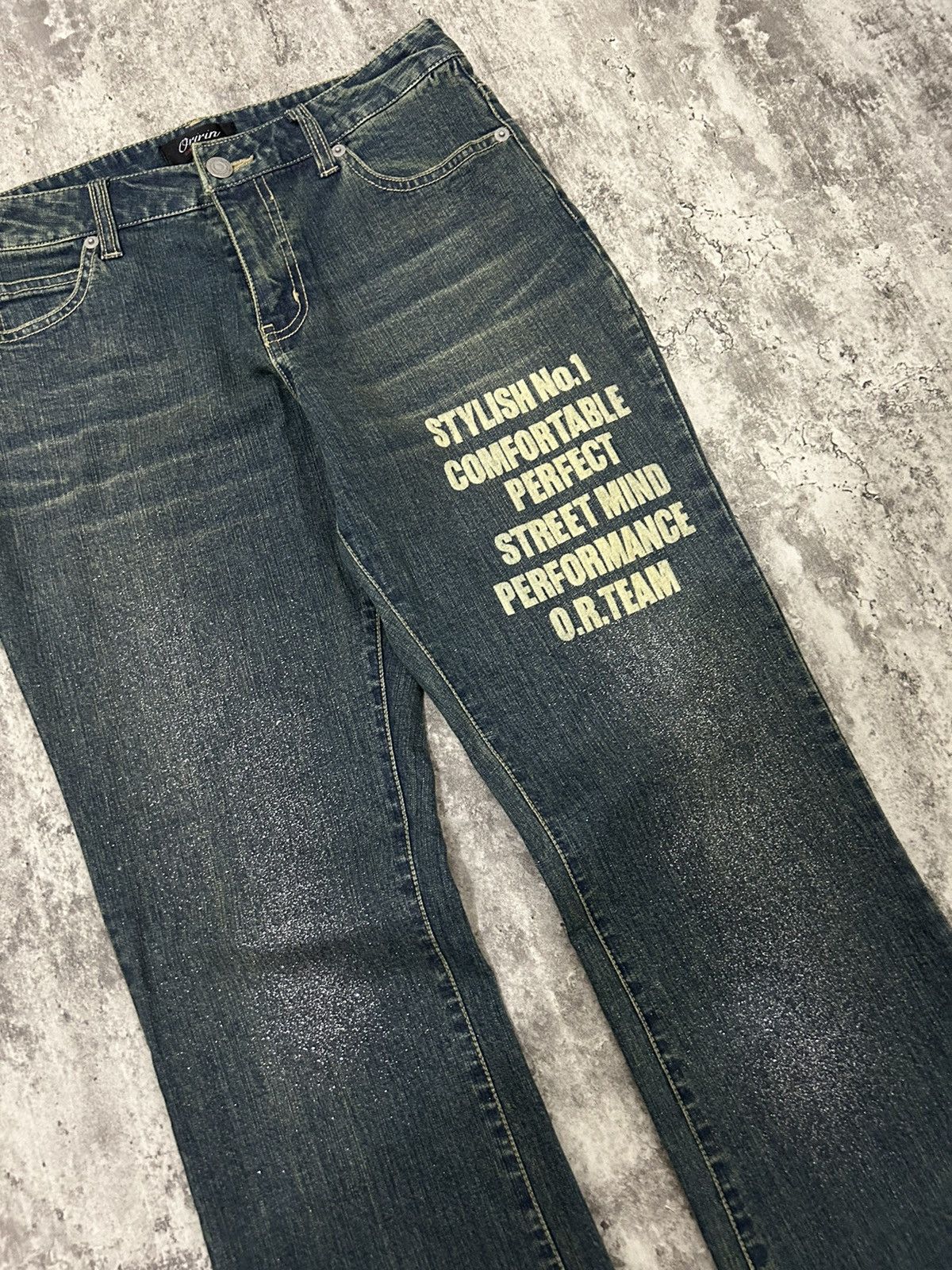 If Six Was Nine Vintage Oririn Gliter Flare Jeans Size US 28 / EU 44 - 5 Thumbnail
