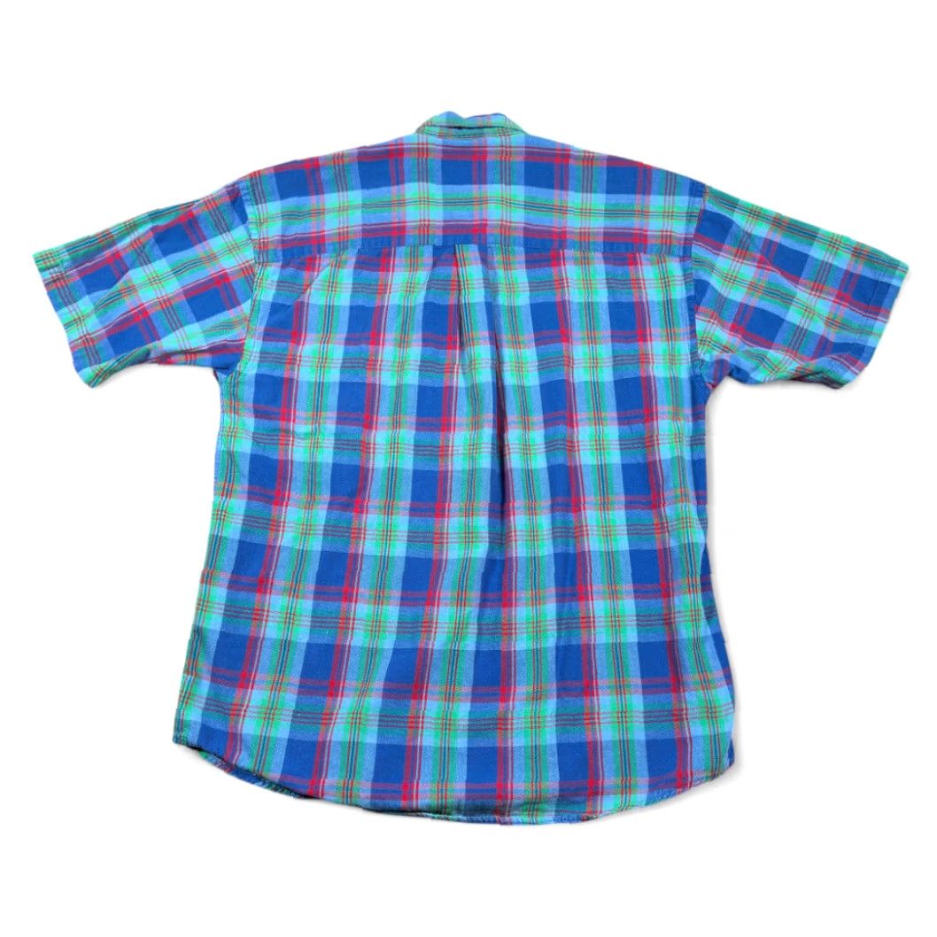 Van Heusen VINTAGE Van Heusen Shirt Adult MEDIUM Blue Plaid Madras Preppy Casual 90s Size US M / EU 48-50 / 2 - 3 Thumbnail
