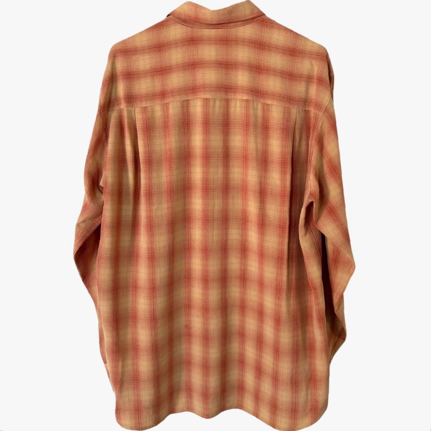 Tommy Bahama Tommy Bahama Plaid Shirt Button-Down Long Sleeve Orange Men's Medium Lyocell Tencel Beach Preppy Classic Mens Size US M / EU 48-50 / 2 - 4 Thumbnail