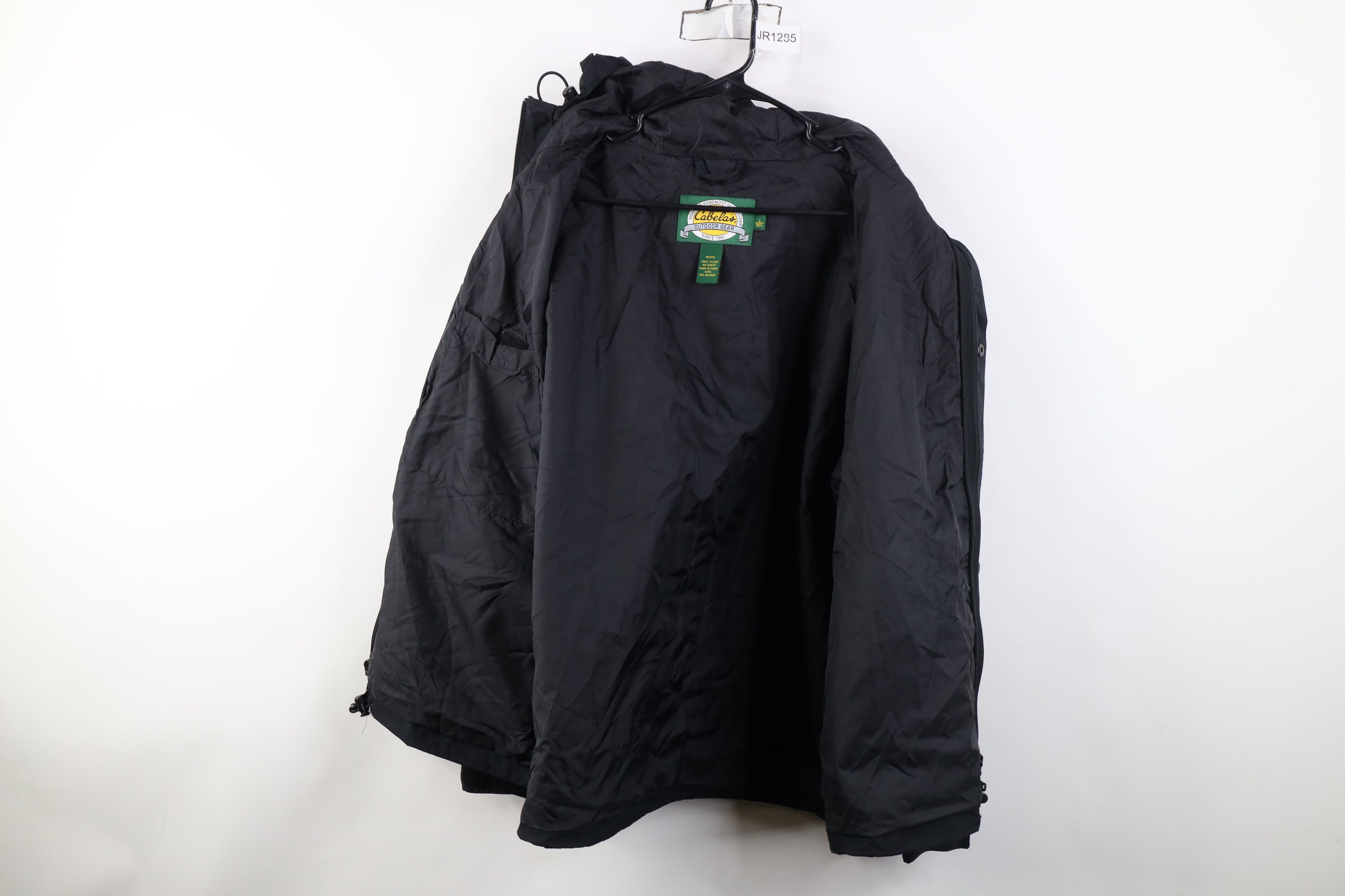 Cabelas Vintage 90s Cabelas Goretex Hooded Rain Jacket Coat Black Size US L / EU 52-54 / 3 - 9 Thumbnail