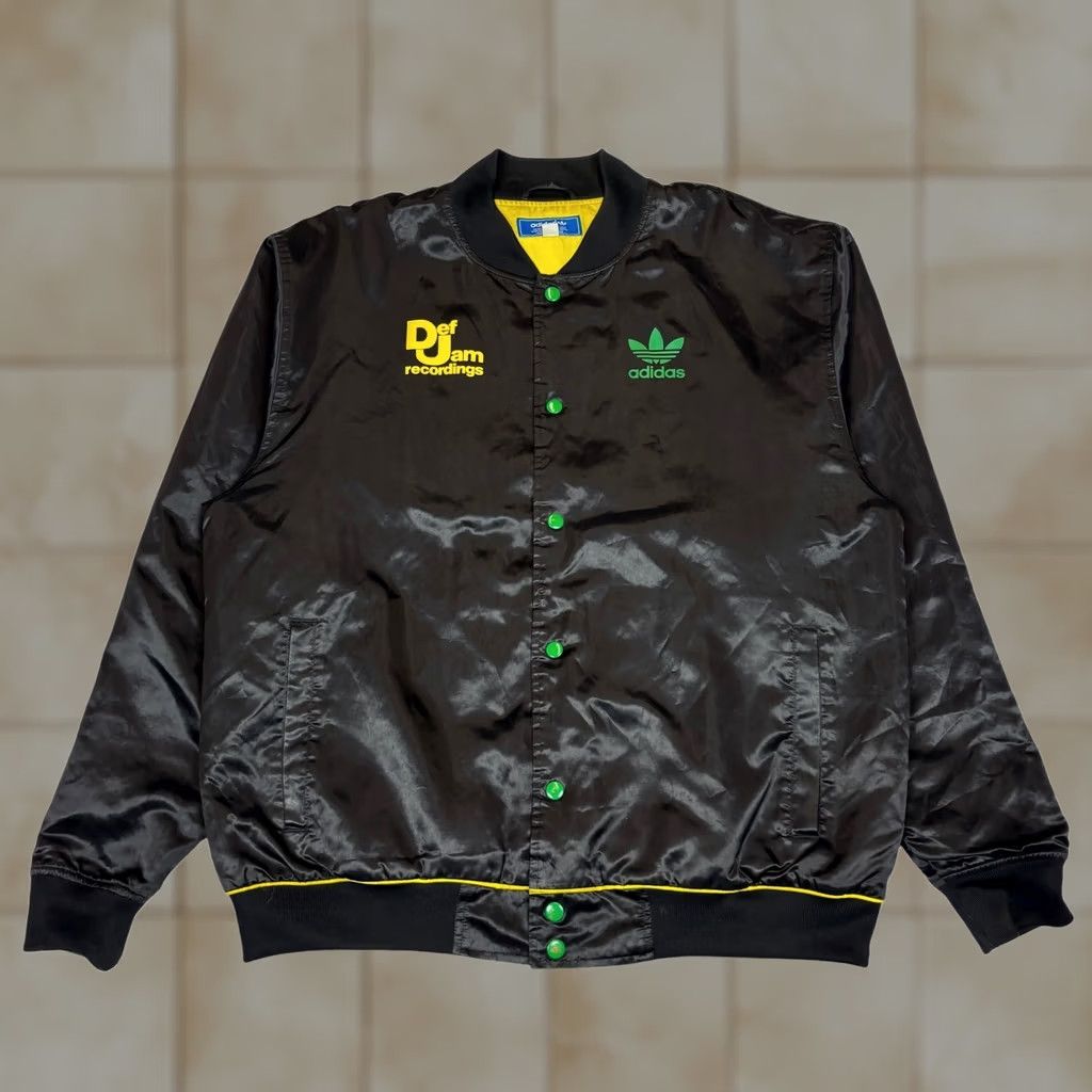 Adidas Adidas Def Jam Records Bomber Jacket Men's Large Satin Stadium Black Size US L / EU 52-54 / 3 - 1 Thumbnail