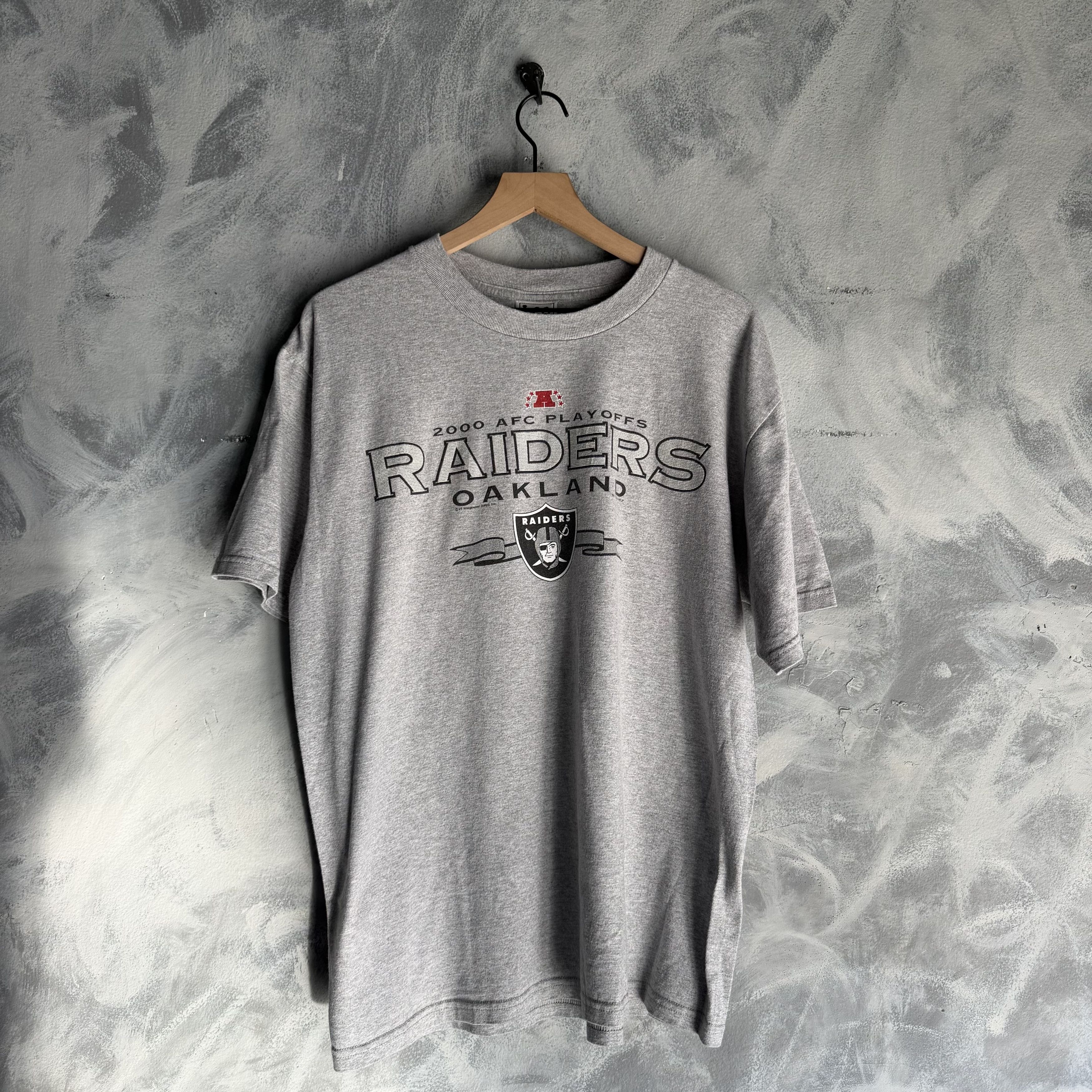 Lee Vtg Oakland Raiders T Shirt Gray Lee Sports Glitter Playoffs Size US L / EU 52-54 / 3 - 1 Thumbnail