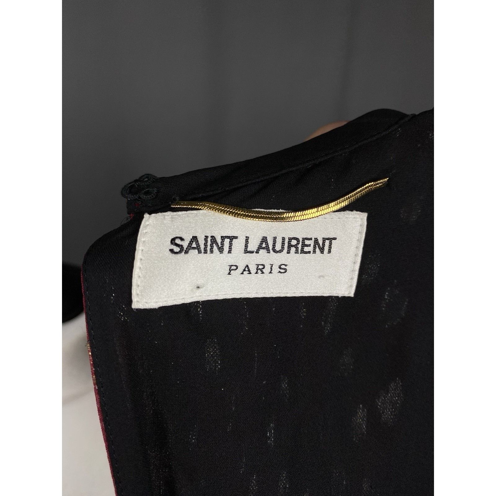 Saint Laurent Paris Saint Laurent Recent Polka Dot Women's Purple Red Silk Tiere Size M / US 6-8 / IT 42-44 - 12 Thumbnail