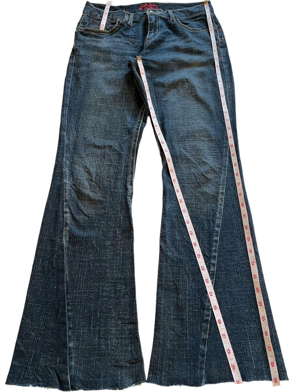 BCBGeneration × Bcbgmaxazria × Japanese Brand SALES🔥Vintage Japanese Buckle Back Spiral Leg Flare Jeans Size 30" / US 8 / IT 44 - 13 Thumbnail
