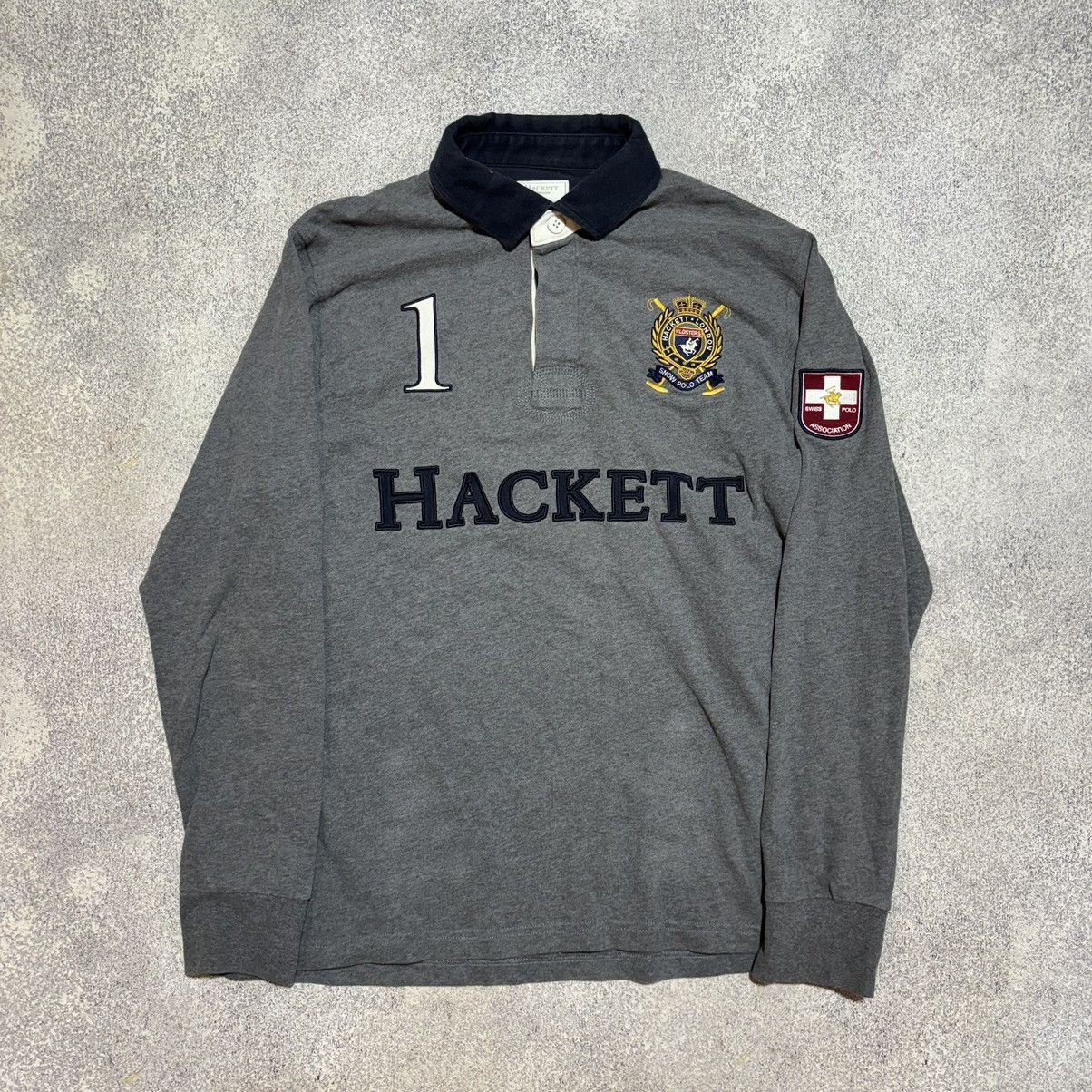 Hackett Hackett Klosters Snow Polo Rugby Shirt Meduim Size US L / EU 52-54 / 3 - 2 Thumbnail