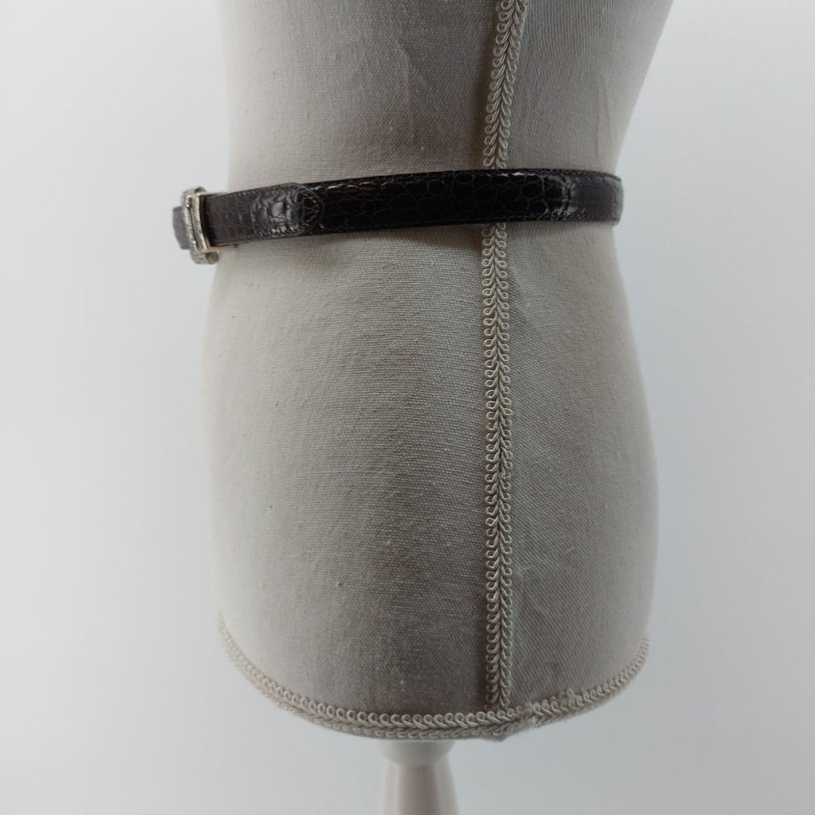 Brighton Vintage Brighton Classic Brown Genuine Leather Belt Size 26 - 8 Thumbnail