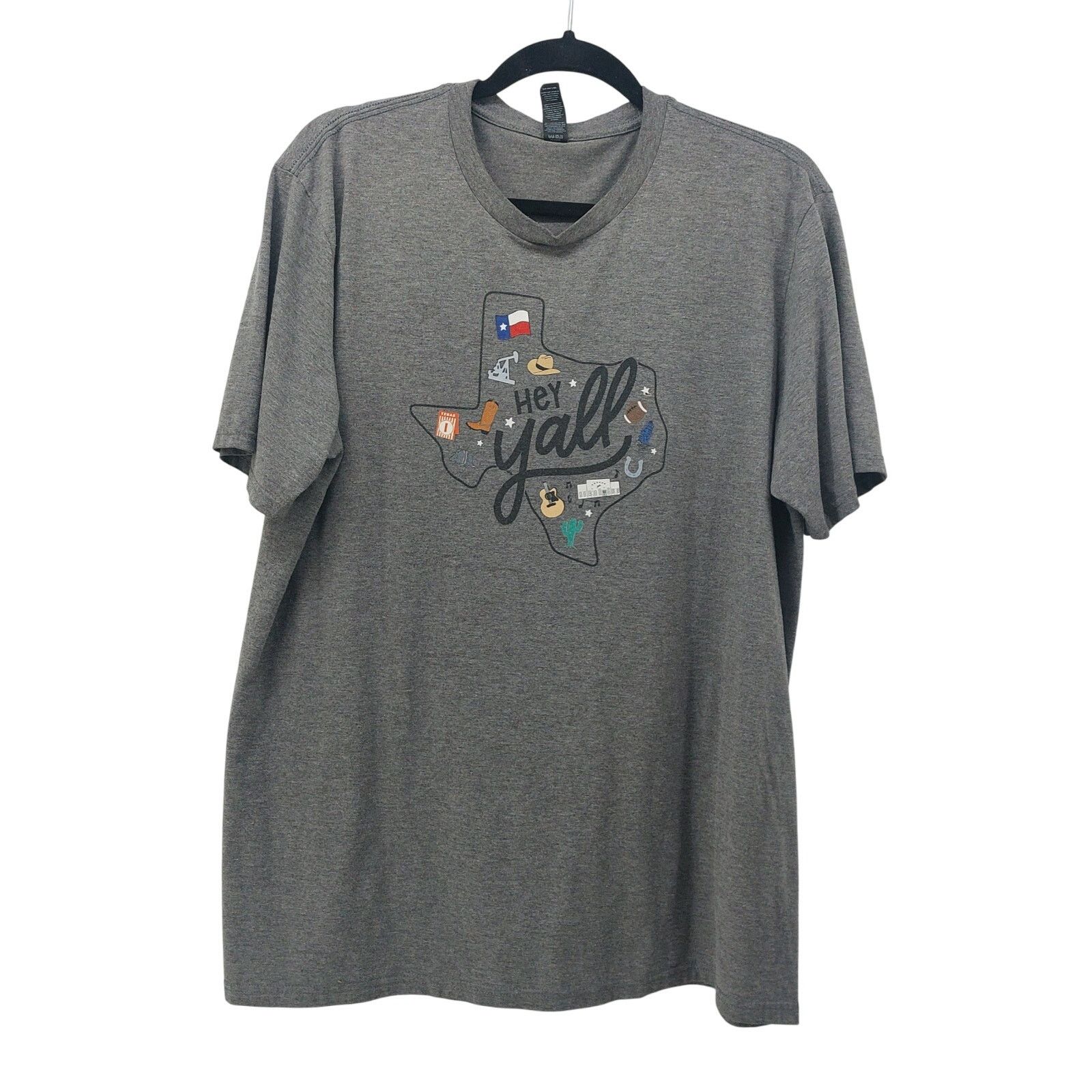 Other District XL Gray Texas Hey Yall T-shirt Men's Unisex Casula Size US XL / EU 56 / 4 - 1 Thumbnail