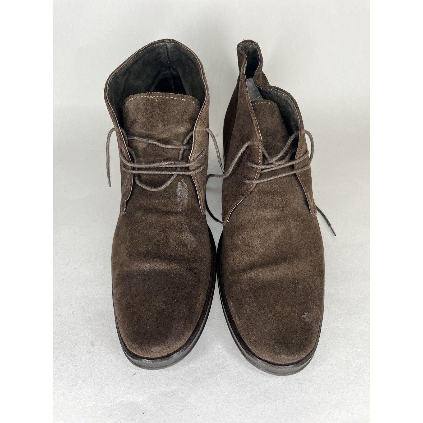 Tomas Maier Tomax Brown Suede Leather Lace Up Ankle Chukka Boots Men Sz Size US 10 / EU 43 - 13 Thumbnail