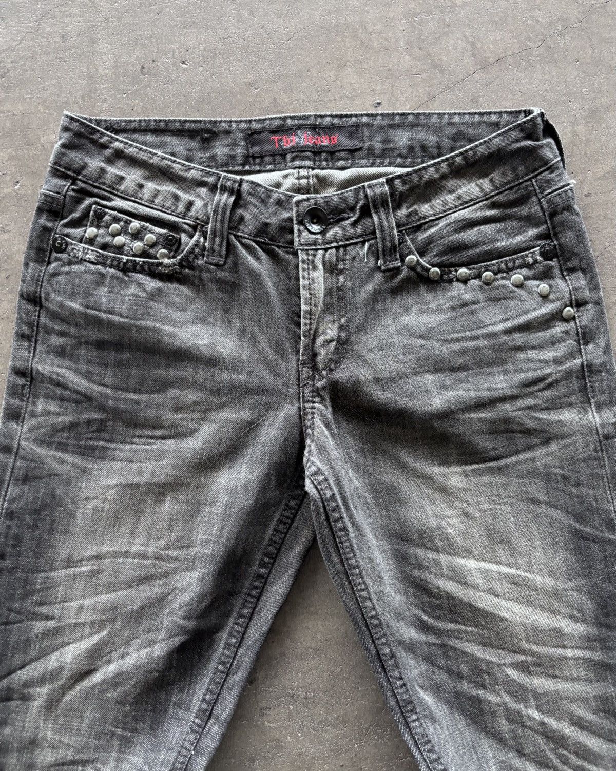 If Six Was Nine × KMRii × Le Grande Bleu (L.G.B.) Tbj Jeans Mud Wash Black Denim Jeans Size US 30 / EU 46 - 3 Thumbnail