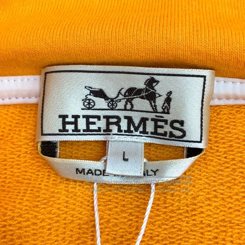 Hermes Hermes Orange side-striped cotton hooded drawstring long-s Size US L / EU 52-54 / 3 - 5 Thumbnail