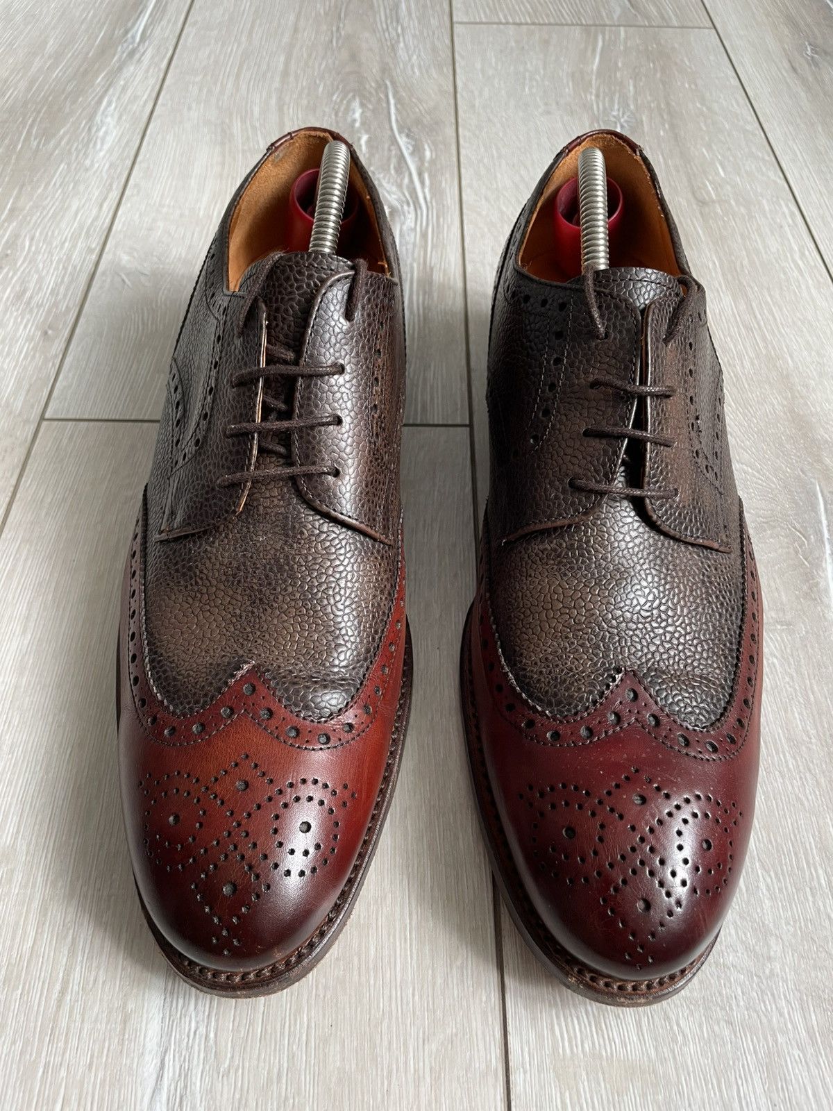Designer × Leather × Vintage CORDWAINER WRIGHT ARCH PRESERVER BROWN LEATHER BROGUE Size US 9.5 / EU 42-43 - 2 Thumbnail
