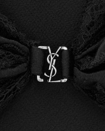 Saint Laurent Paris oc11z1125 lingerie Dress in Silk Satin Crepe in Black Size XS / US 0-2 / IT 36-38 - 4 Thumbnail