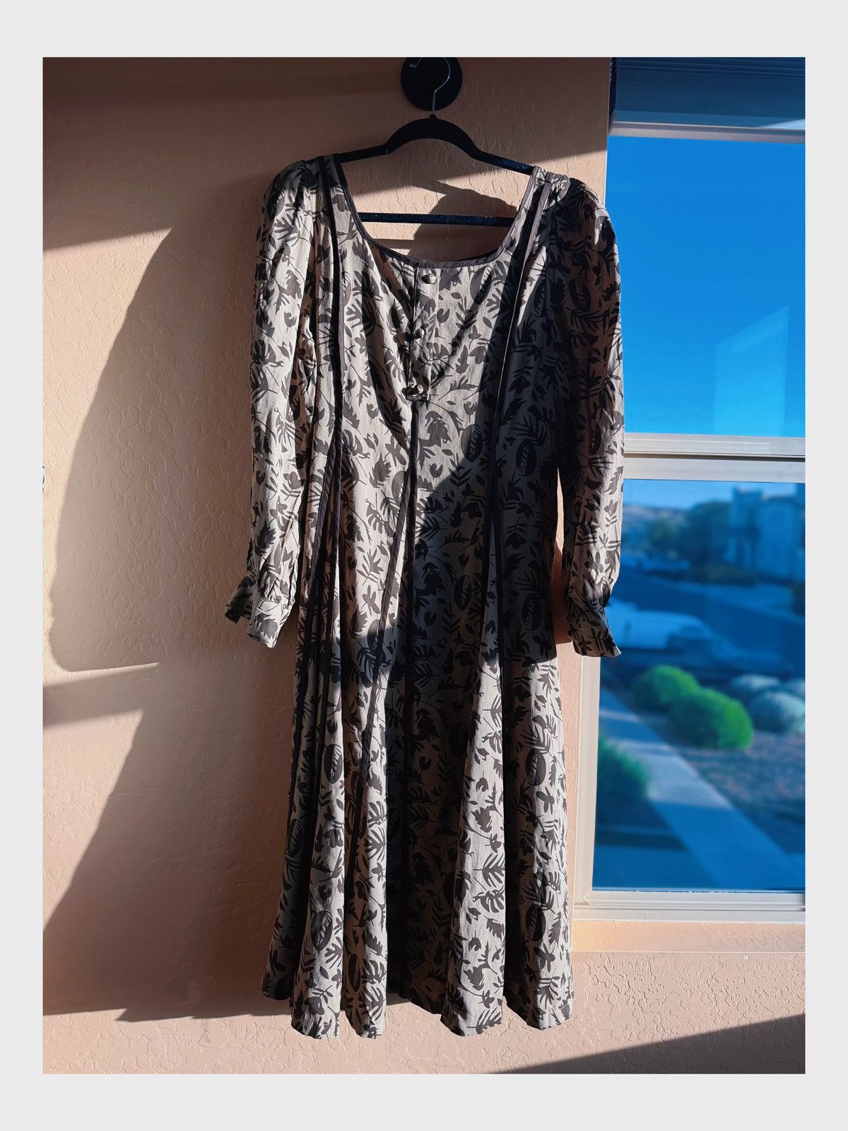 Other Vintage-Inspired Earth-Tone Button Front – Unique Leaf Print Size XL / US 12-14 / IT 48-50 - 2 Thumbnail