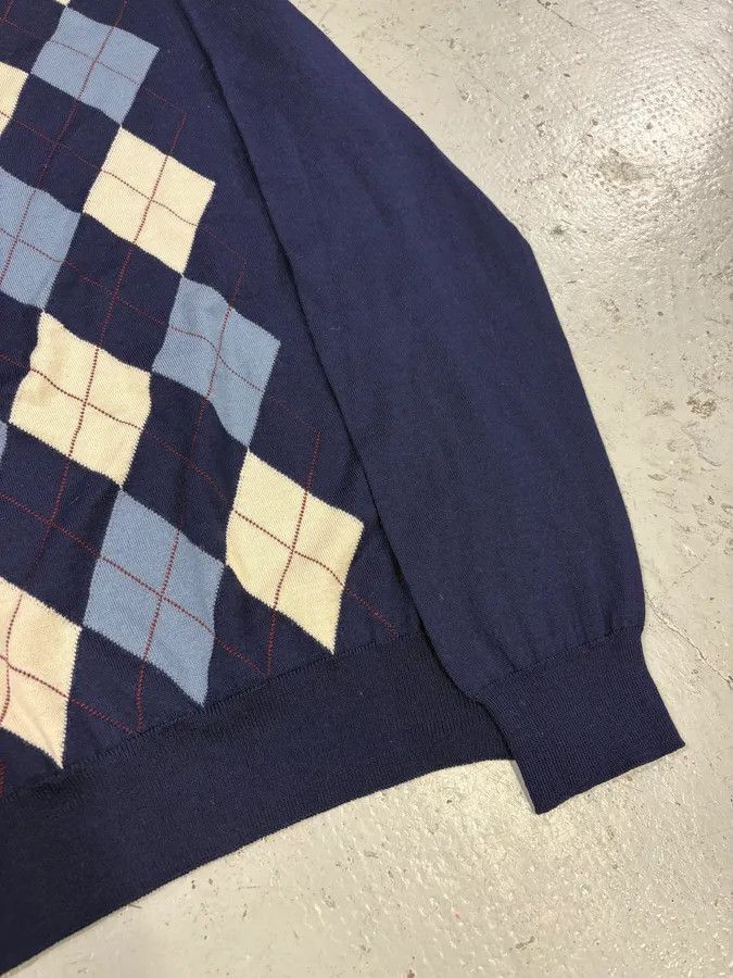 Prada FW2018 Prada Navy Argyle Wool Sweater Size US S / EU 44-46 / 1 - 7 Thumbnail