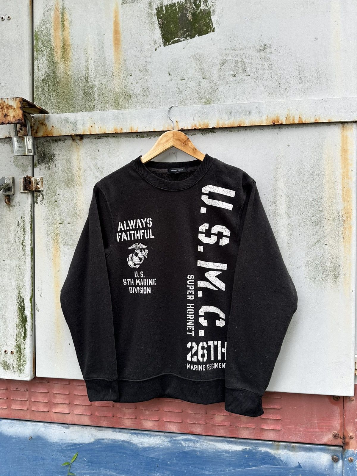 Vintage 🪖US 5th Marine Division Sweatshirt Size US S / EU 44-46 / 1 - 2 Thumbnail
