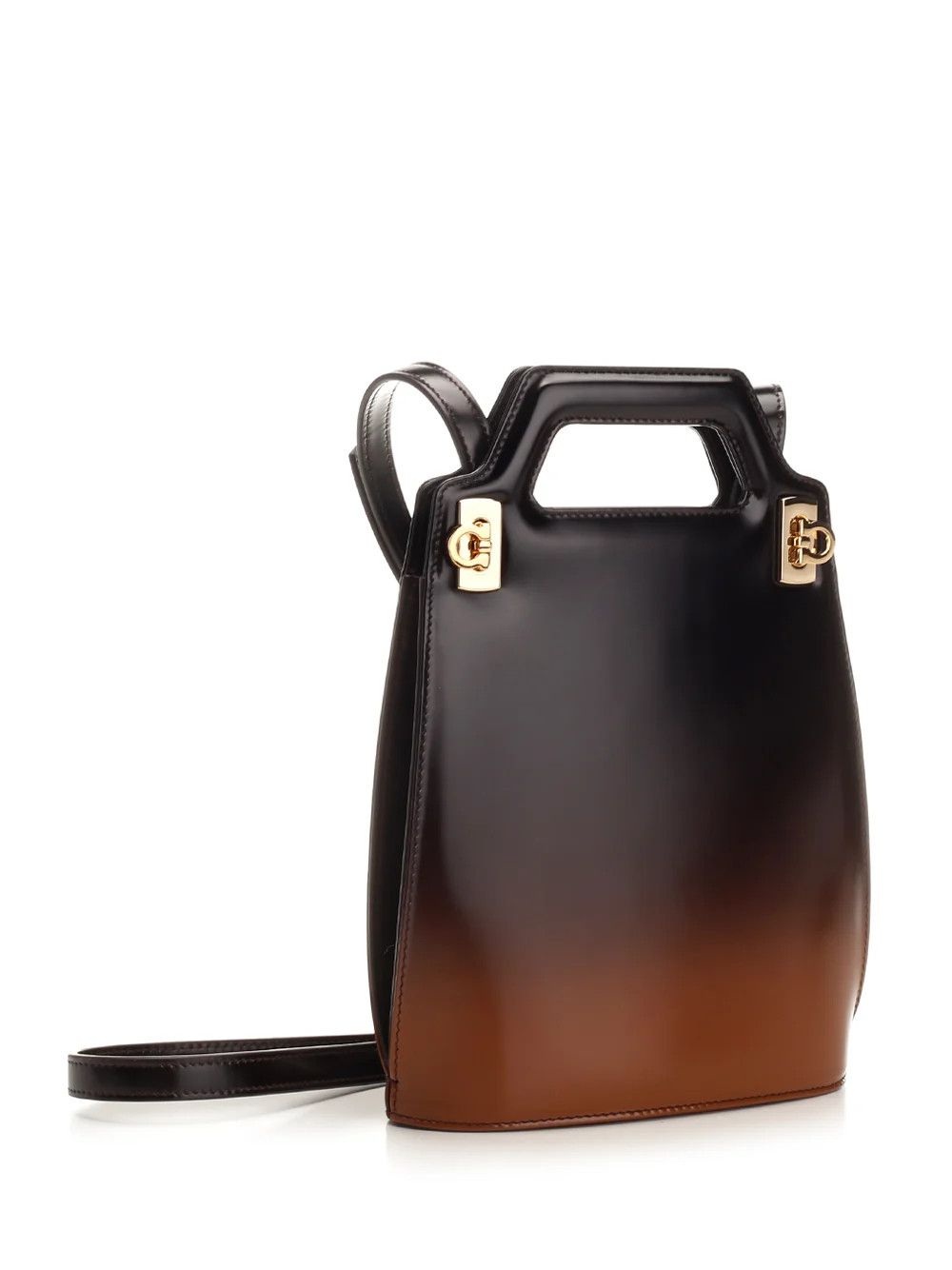 Salvatore Ferragamo o1s1rm0924 Size: OS / Wanda NS Handle Bag in Black/Camel Size ONE SIZE - 1 Thumbnail