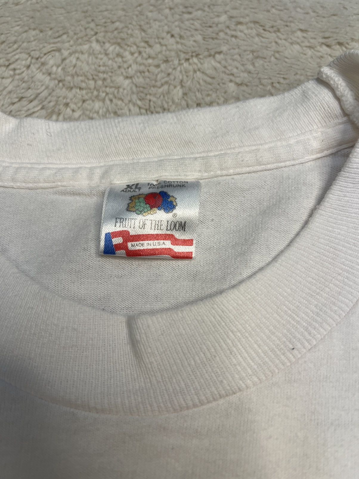 Fruit Of The Loom Vintage 90 Fruit Of Loom NCAA Kansas Jayhawks Tennis T Shirt Size US XL / EU 56 / 4 - 5 Thumbnail
