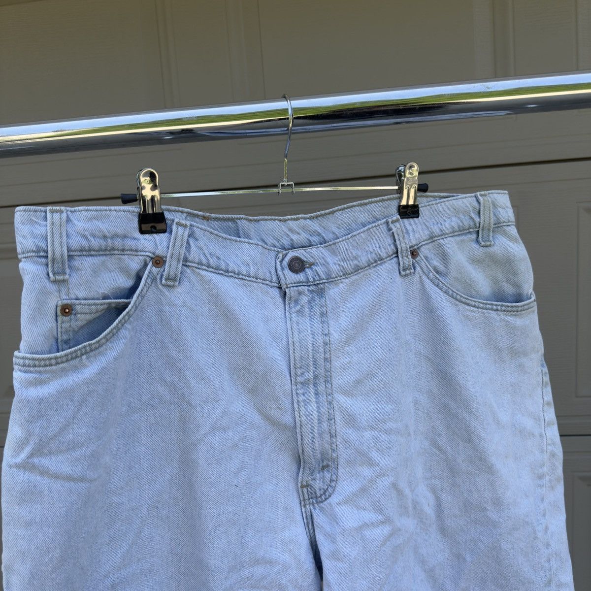 Levi's 90s Levi's 550 Light Wash Denim Shorts Skater ERD Chrome Size US 42 / EU 58 - 8 Thumbnail