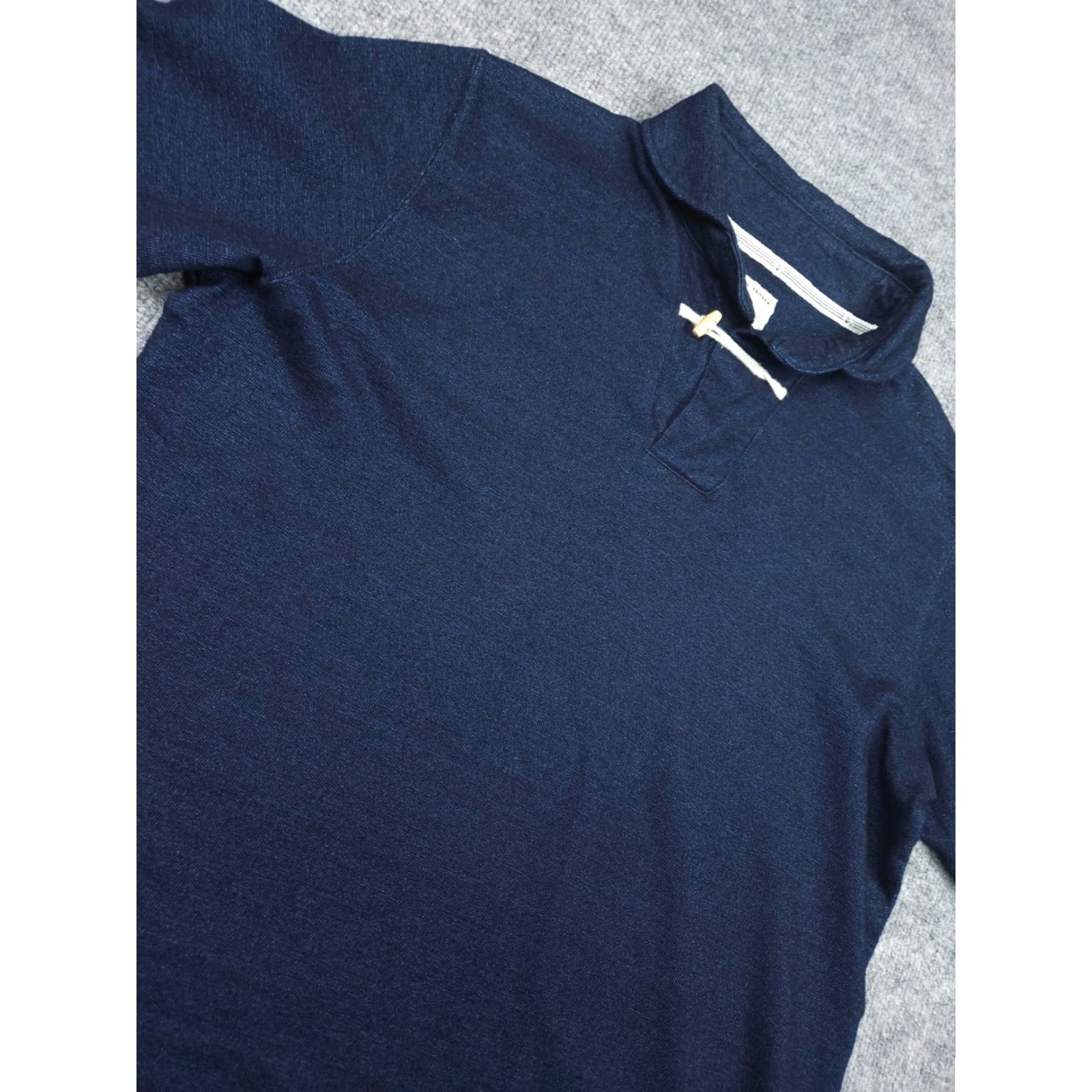 Vintage NATIC Japan Military Navy Shirt Men's Large Blue Naval Heavy Cotton Polo Size US L / EU 52-54 / 3 - 2 Thumbnail