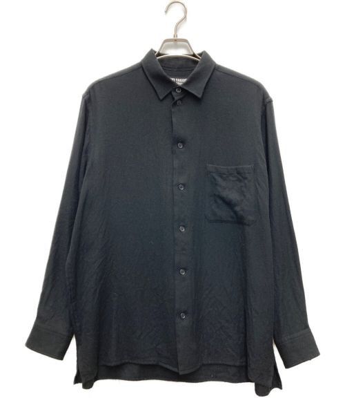 image of Yohji Yamamoto Wool Shirt in Black, Men's (Size Large)