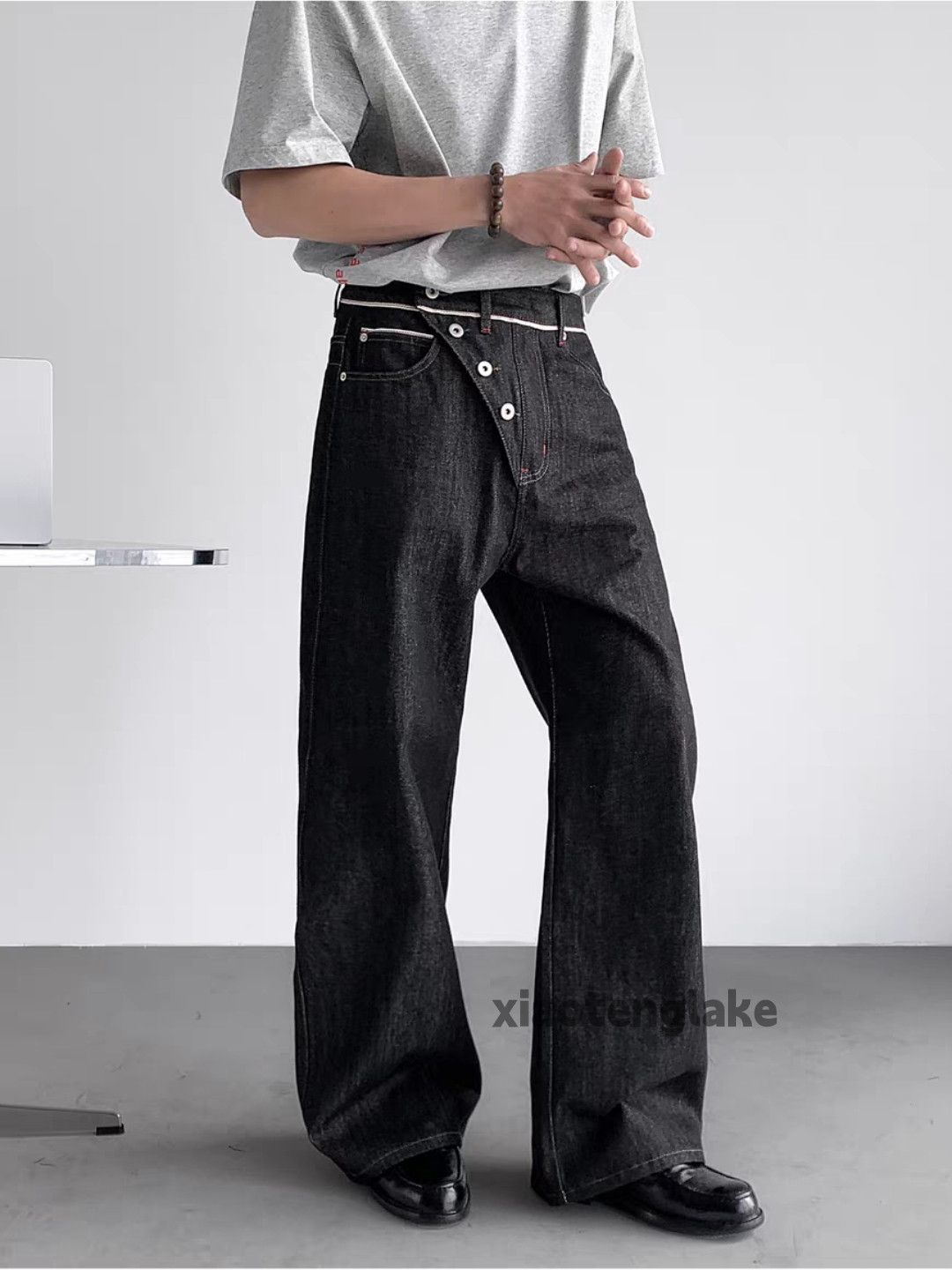 Jean Otl Balenciaga rickowens style flared loose baggy jeans Size US 36 / EU 52 - 4 Thumbnail