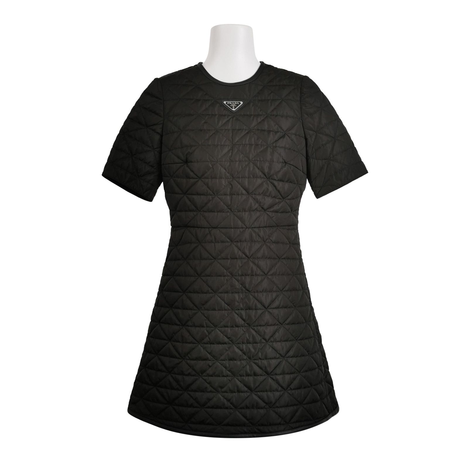 Prada Prada Plain Triangle Logo Crew Neck Dress - dmc Size XXS / US 00 / IT 34 - 1 Thumbnail