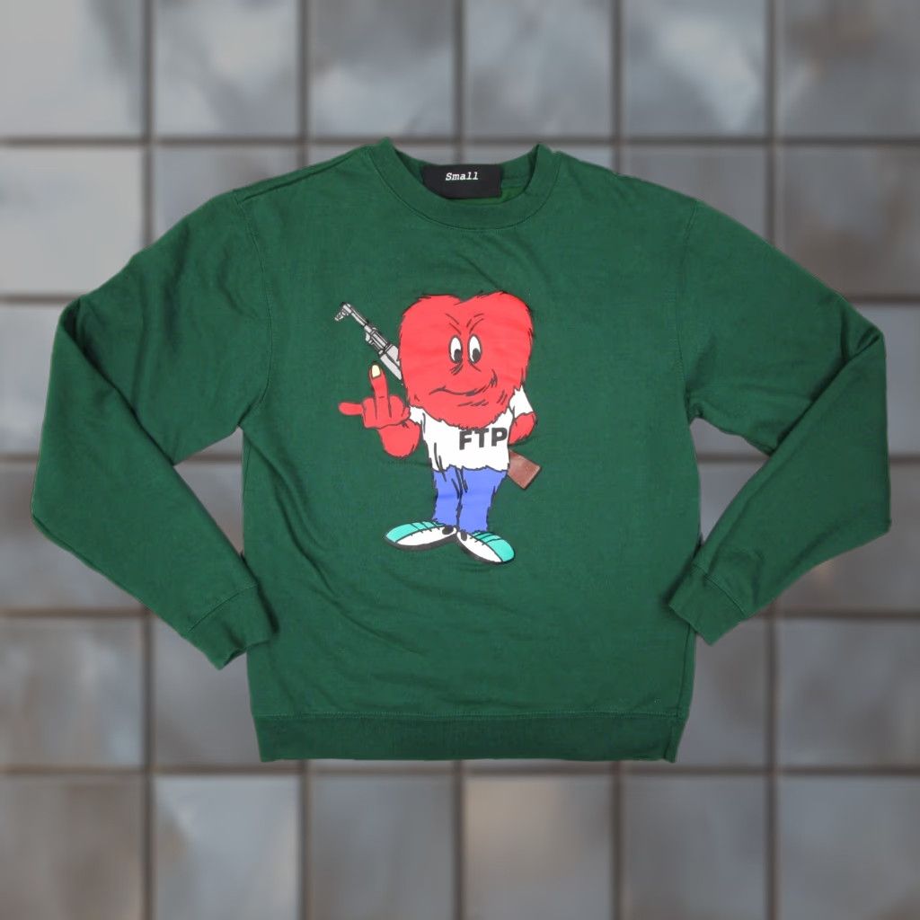 Vintage FTP Crewneck Sweatshirt Men's Small Green Fleece Long Sleeve Pullover Size US S / EU 44-46 / 1 - 1 Thumbnail