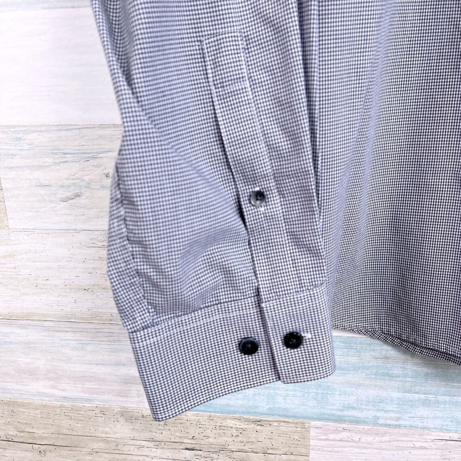 Calvin Klein Calvin Klein Cool Non Iron Shirt Gray Gingham Mens XL Size US XL / EU 56 / 4 - 3 Thumbnail