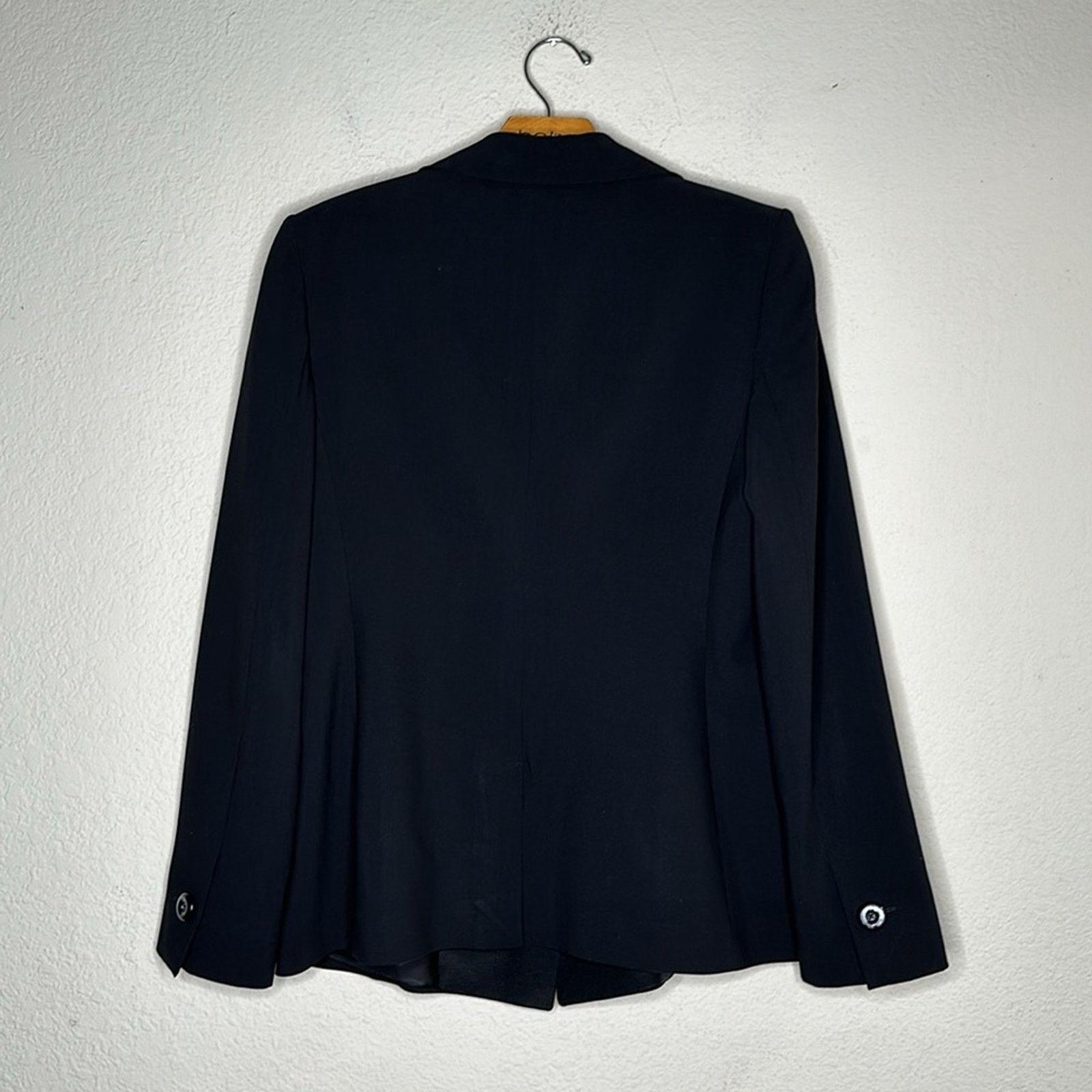 Armani Collezioni VTG Armani Collezioni 100% Wool Tuxedo Pant Suit Black Sz 8 Size M / US 6-8 / IT 42-44 - 5 Thumbnail