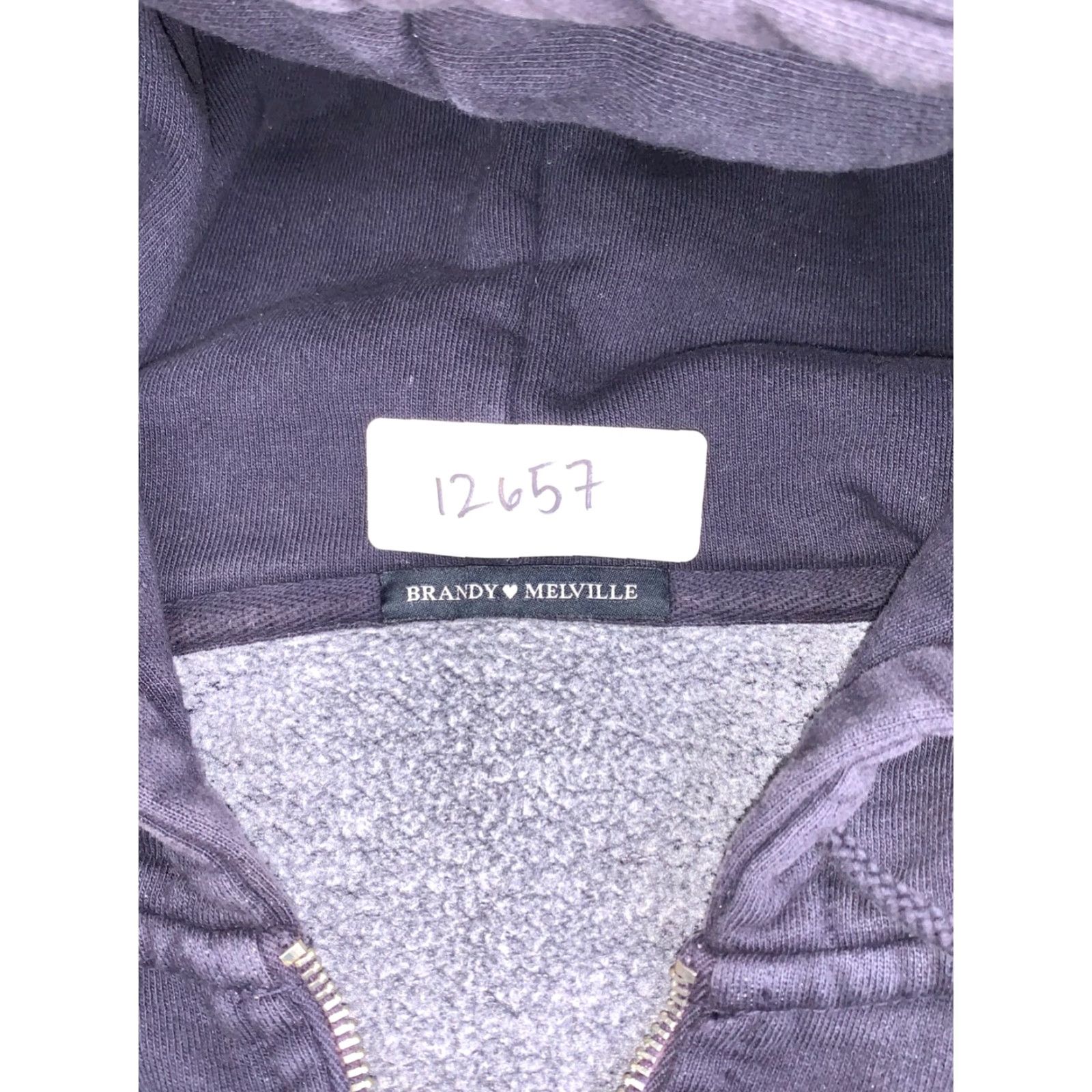 Brandy Melville Brandy Melville Jacket Womens One Size Blue Hooded Zip Cotton Jacket Size ONE SIZE - 2 Thumbnail
