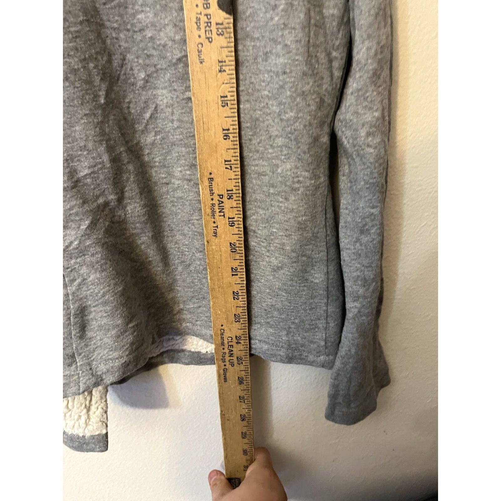 Guess VINTAGE GUESS Faux Shearling Jacket Womens Large Y2K Gray Sherpa Lined Motorcycle Leather Jacket Cre am L Womens? Size L / US 10 / IT 46 - 4 Thumbnail